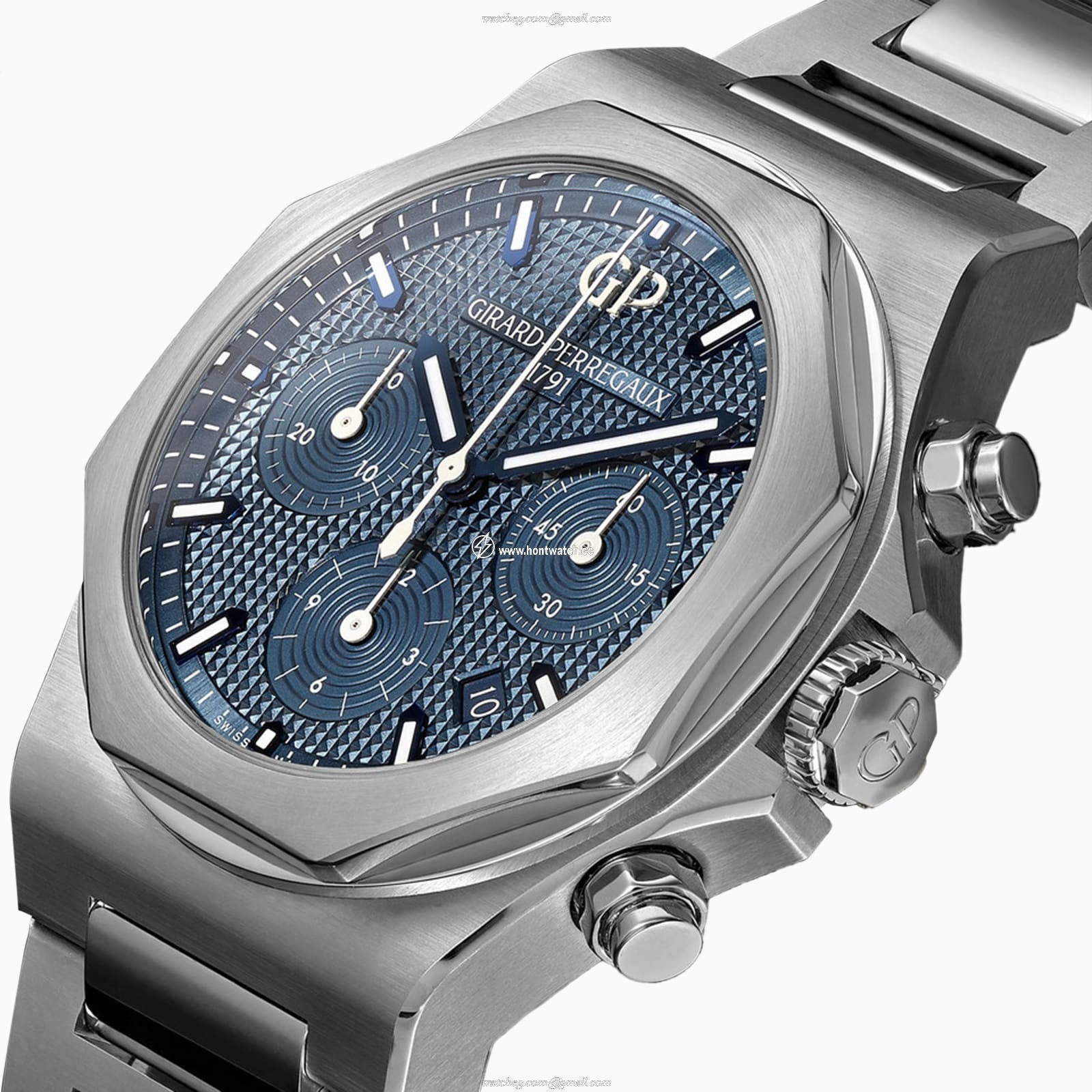 Girard-Perregaux Laureato 42mm Blue Dial Automatic Steel Watch - Image 2