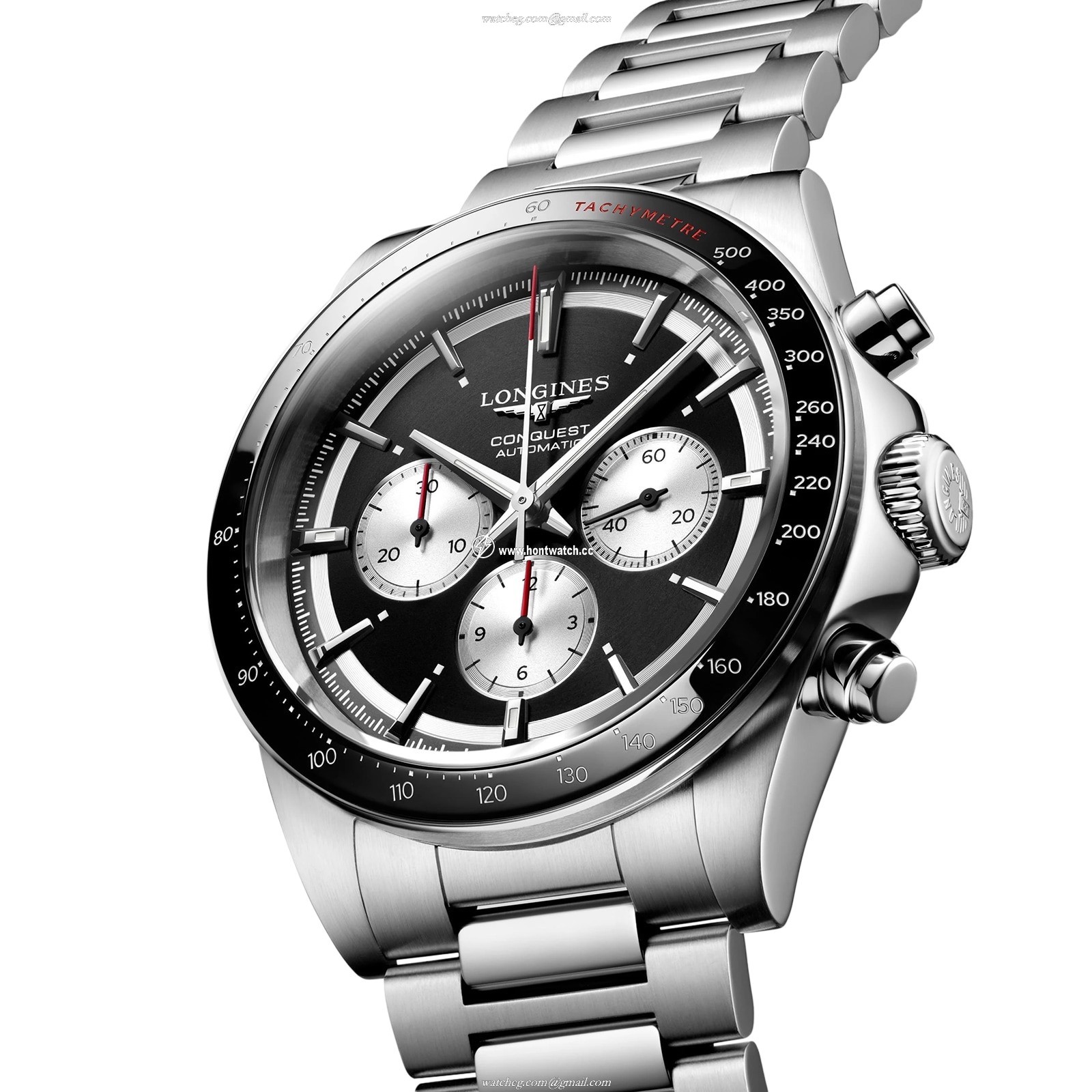 Longines Conquest L38354526 Automatic - 42mm Black Dial - Steel & Ceramic - Image 2