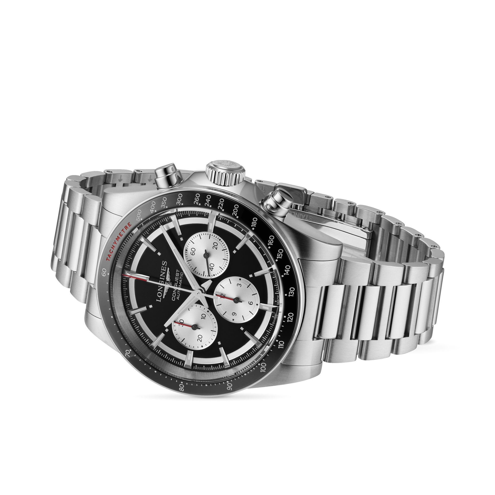 Longines Conquest L38354526 Automatic - 42mm Black Dial - Steel & Ceramic - Image 4