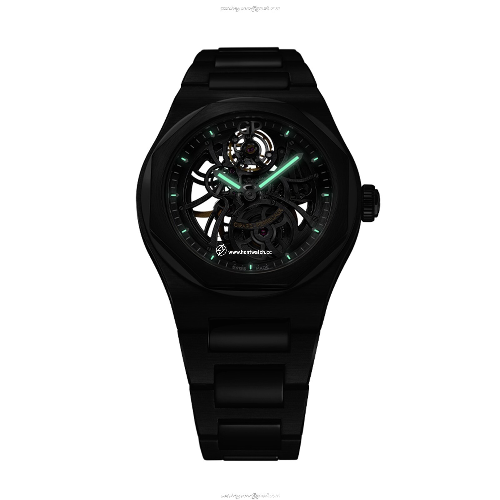 Girard-Perregaux Laureato 42mm Ceramic Skeleton Automatic Watch - Black - Image 2