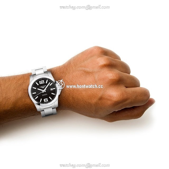 Longines Conquest L37774586 Automatic Watch - 41mm Black Dial - Stainless Steel - Image 2