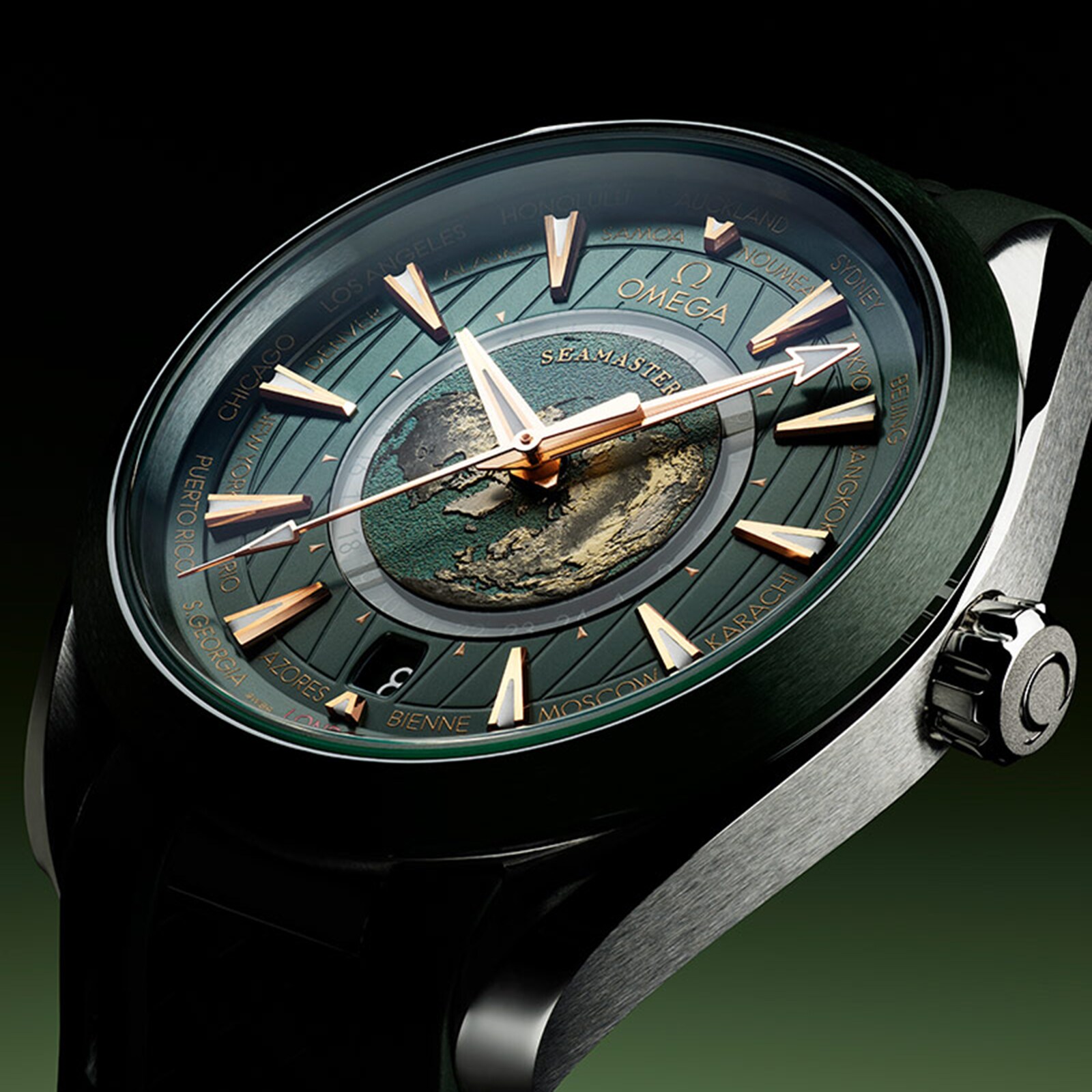 Omega Seamaster Aqua Terra 43mm Green Dial Automatic Replica Watch - Image 3