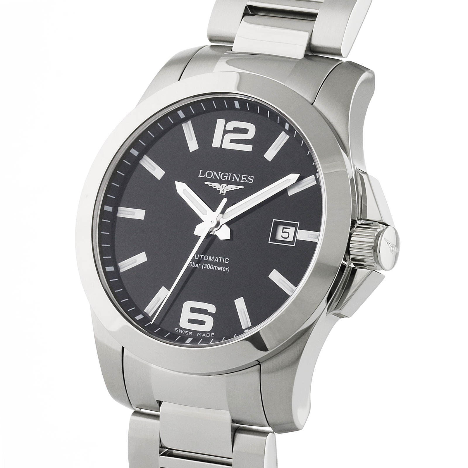 Longines Conquest L37774586 Automatic Watch - 41mm Black Dial - Stainless Steel - Image 4