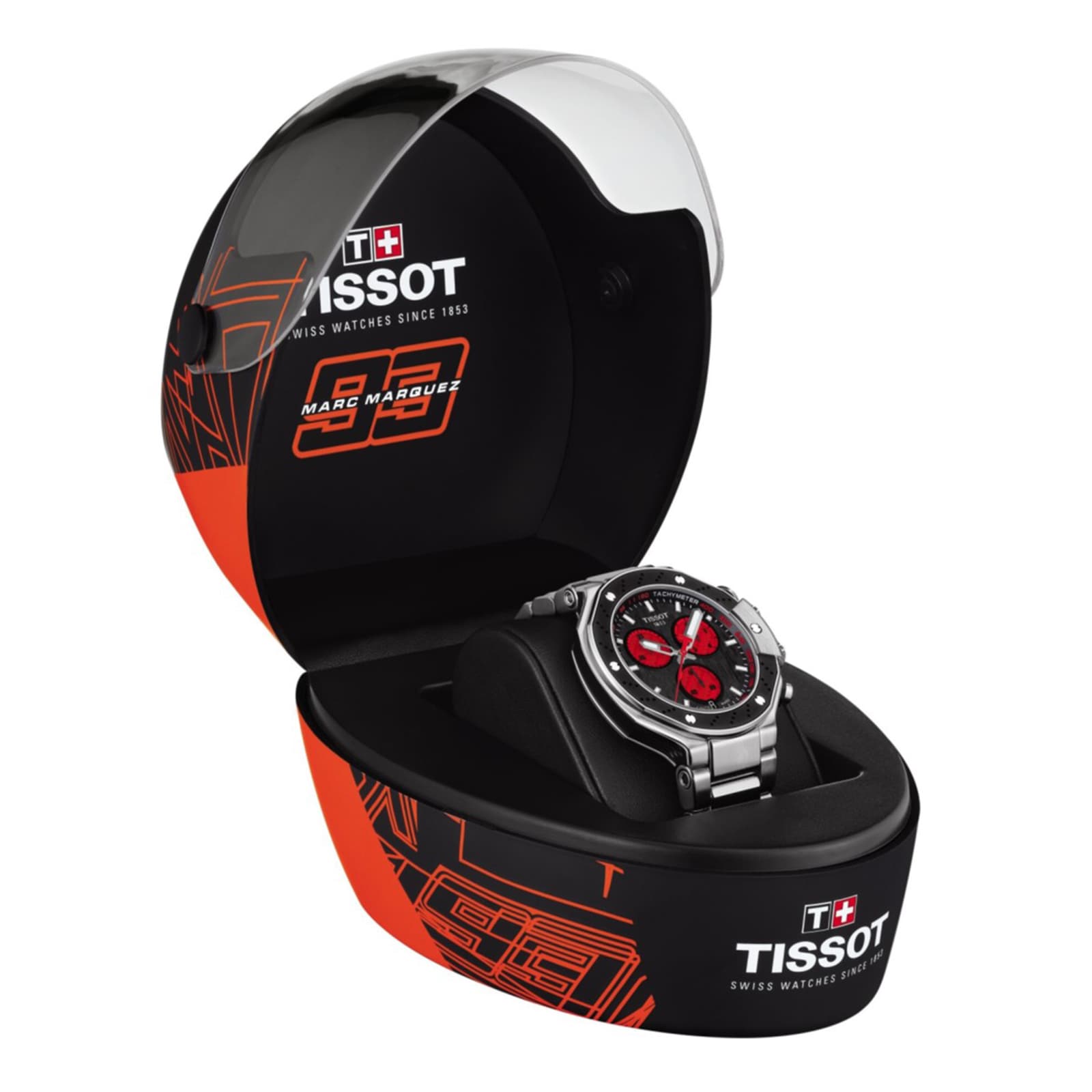 Tissot T-Race T1414171105100 | 45mm Stainless Steel Quartz Watch - Black Dial - Image 4
