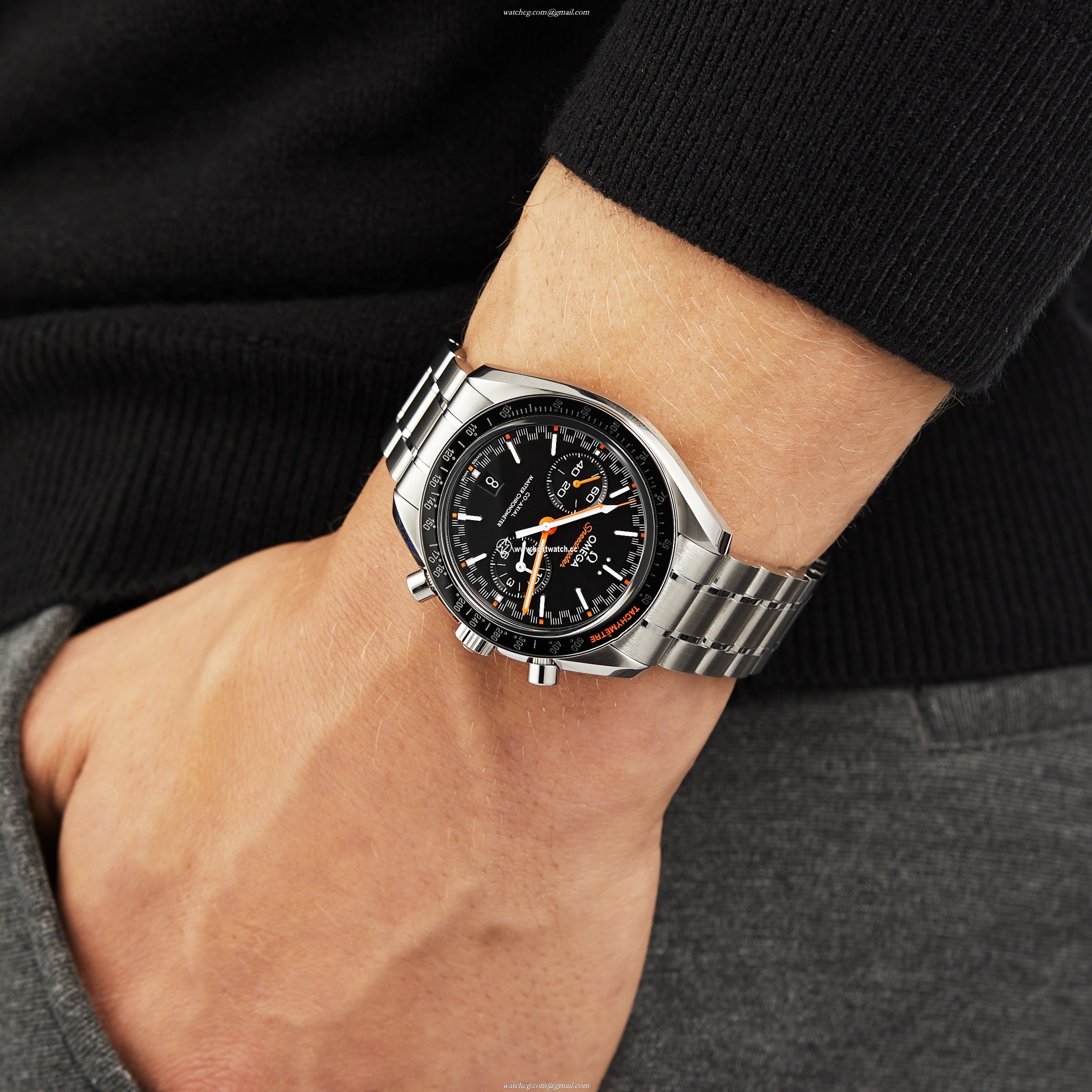 Omega Speedmaster Automatic Chronograph - 44mm Black Dial - Stainless Steel - Image 2