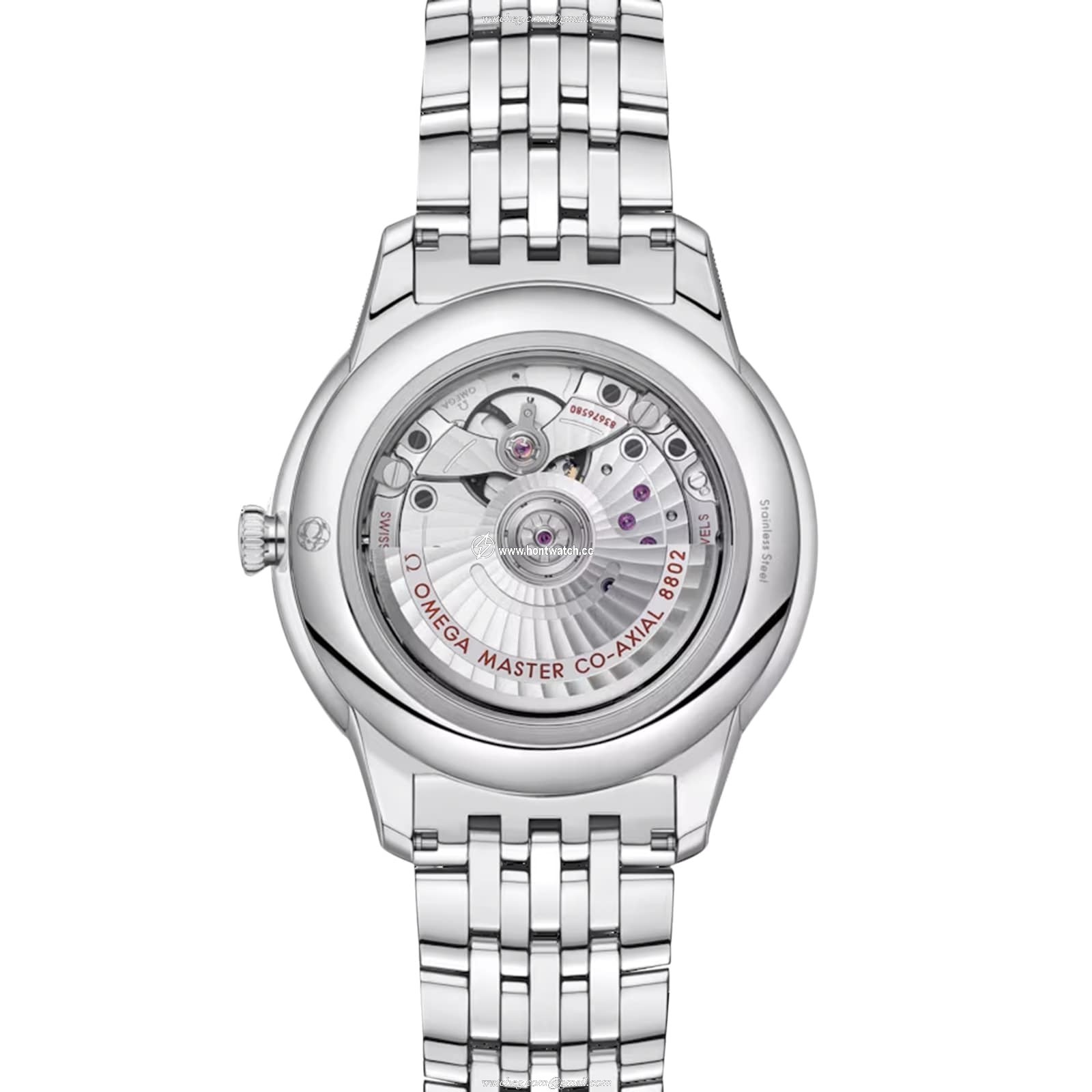 Omega De Ville Prestige Automatic - 41mm Stainless Steel Red Dial Replica Watch - Image 2