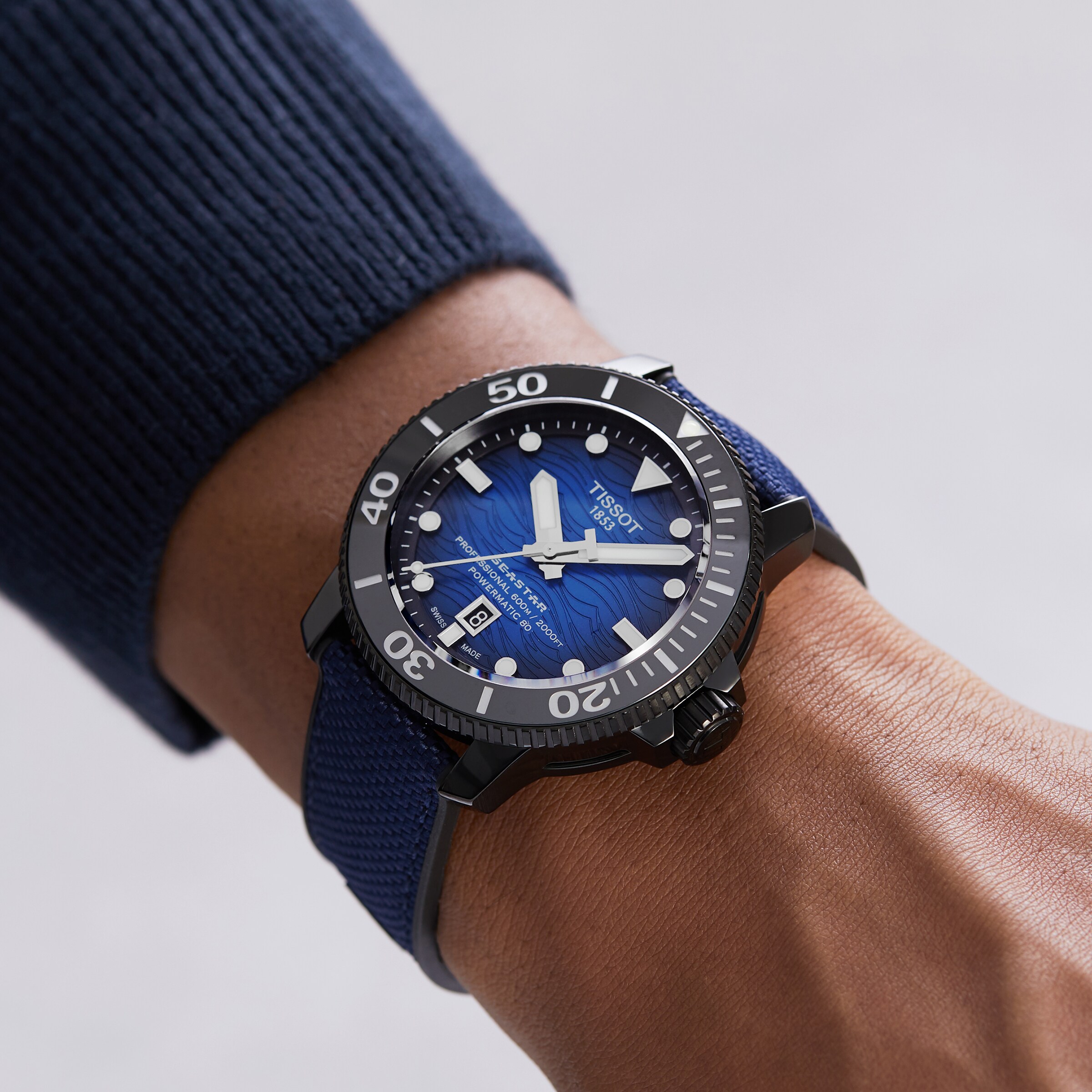 Tissot Seastar 2000 Automatic Blue Dial Men's Watch - 46mm Stainless Steel - Image 4
