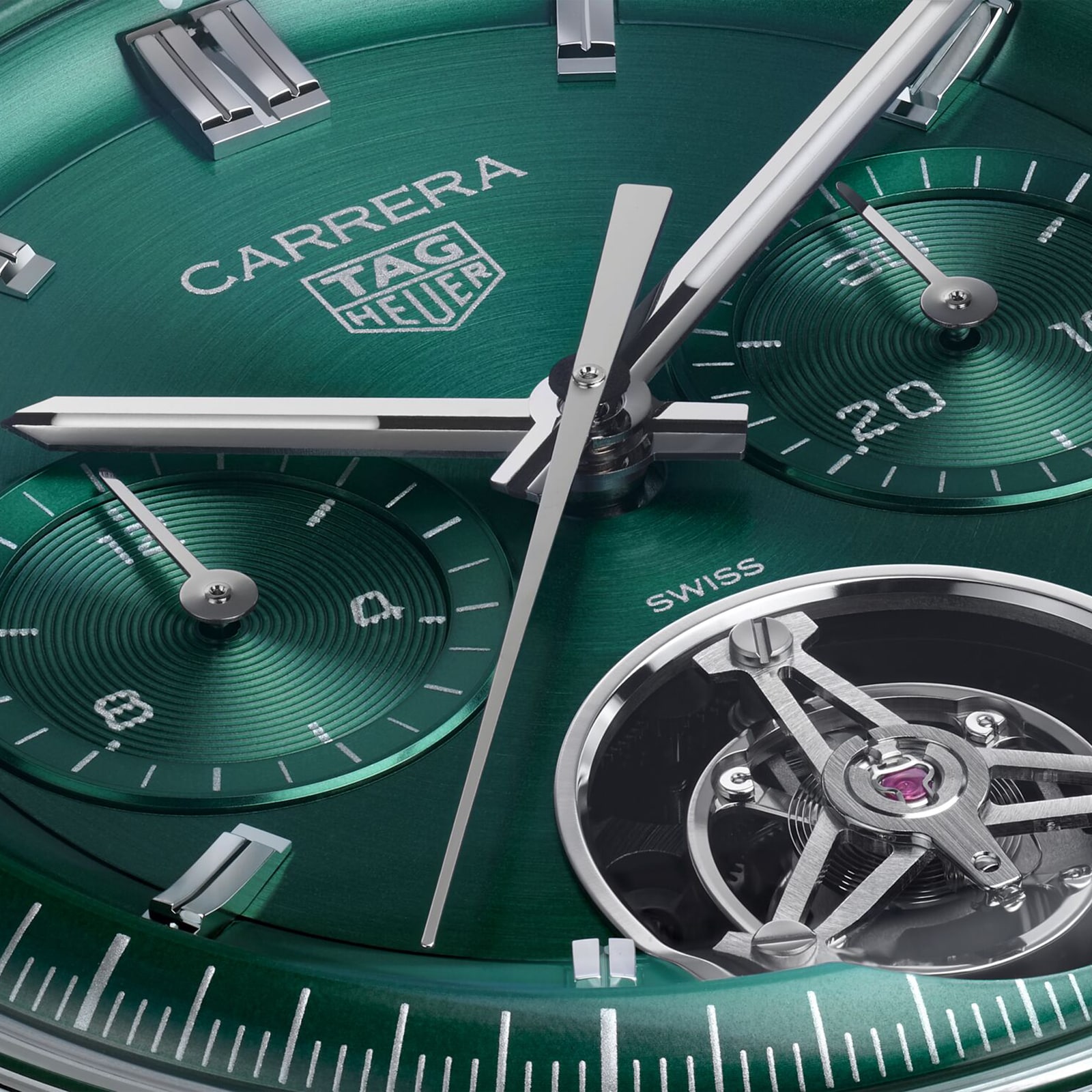 TAG Heuer Carrera Automatic Green Dial 42mm - Stainless Steel Watch - Image 3