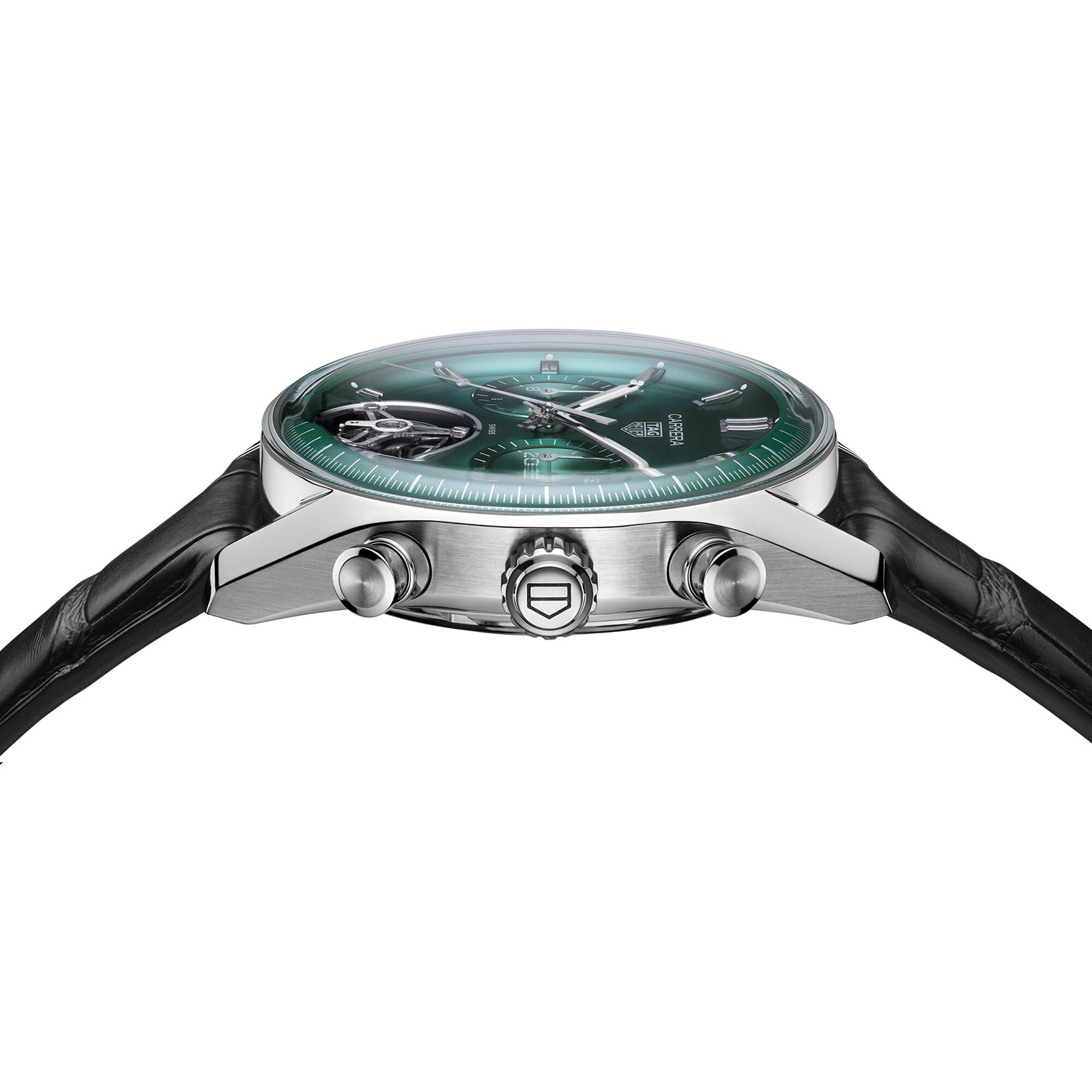 TAG Heuer Carrera Automatic Green Dial 42mm - Stainless Steel Watch - Image 4