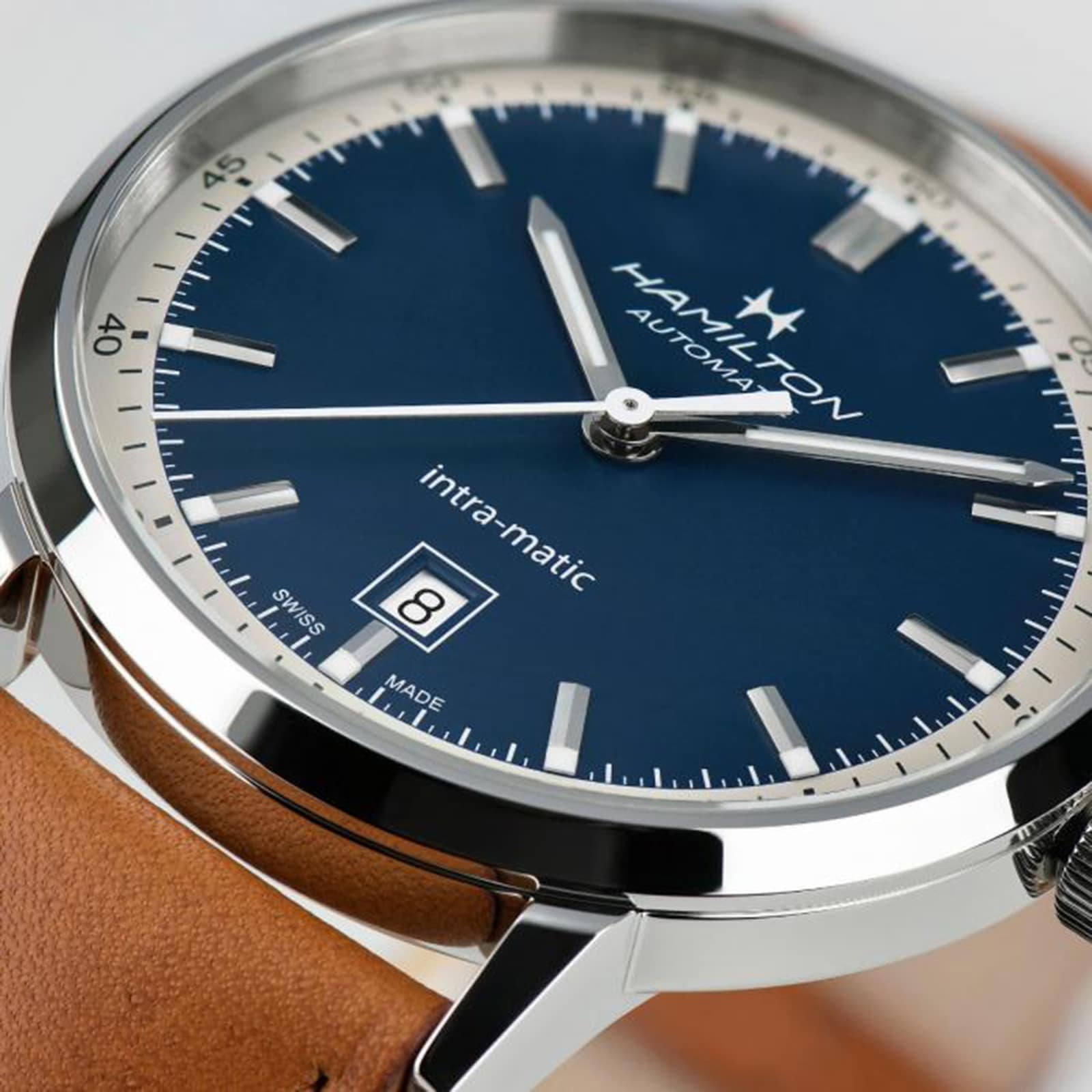 Hamilton American Classic H38425540 Automatic Blue Dial - 40mm Stainless Steel Watch - Image 4