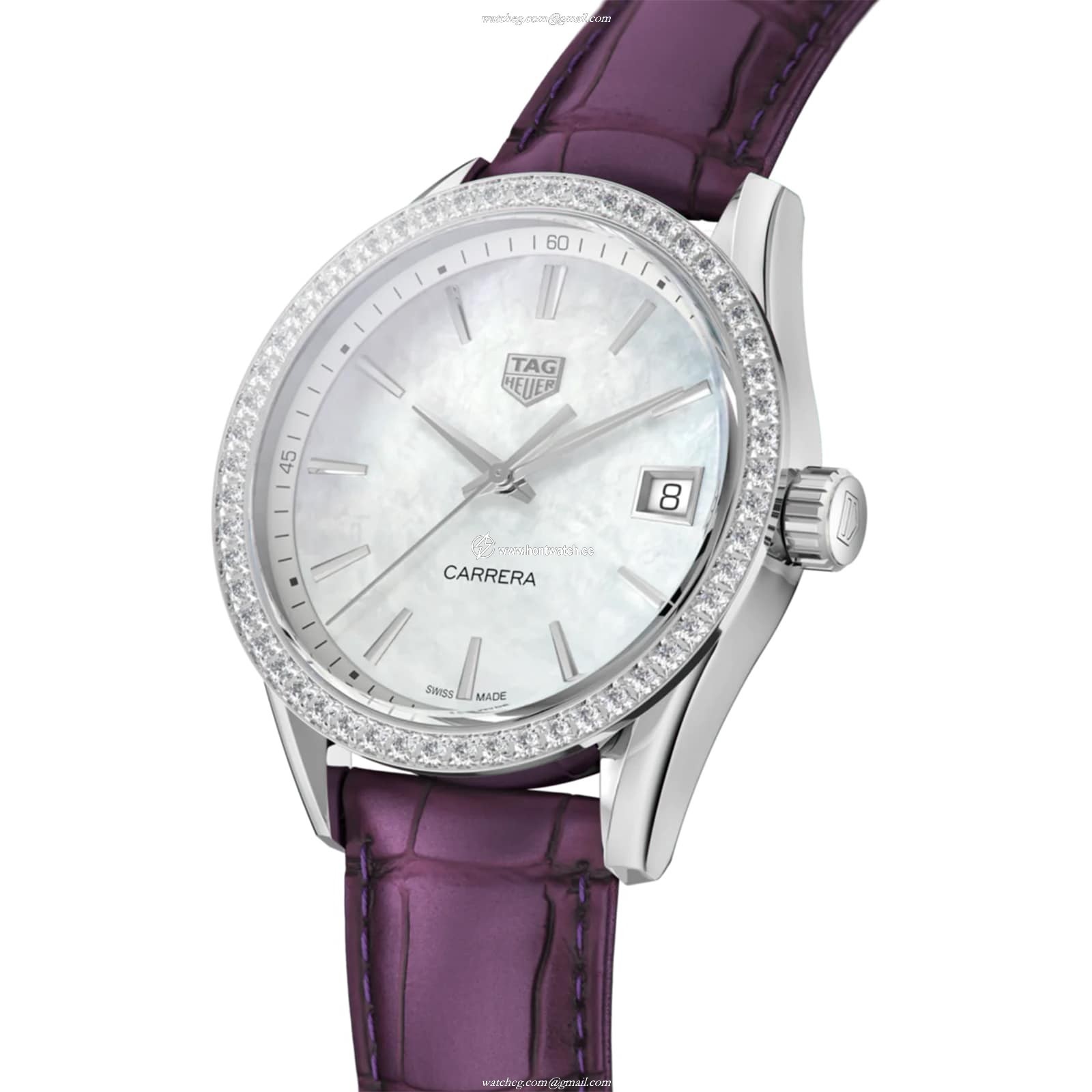 TAG Heuer Carrera Replica - 36mm Stainless Steel & Mother Of Pearl Dial - Image 2