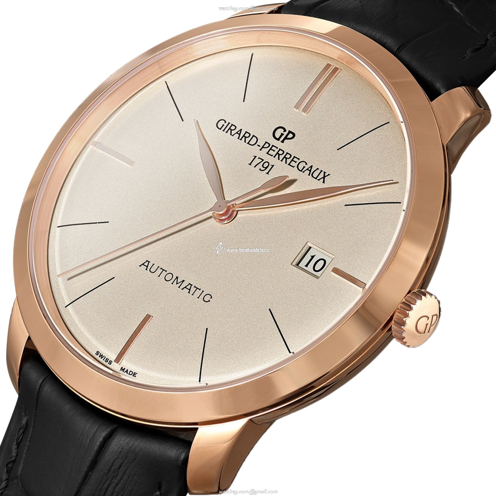 Girard-Perregaux 1966 Rose Gold Automatic Watch - 40mm Silver Dial - Image 2