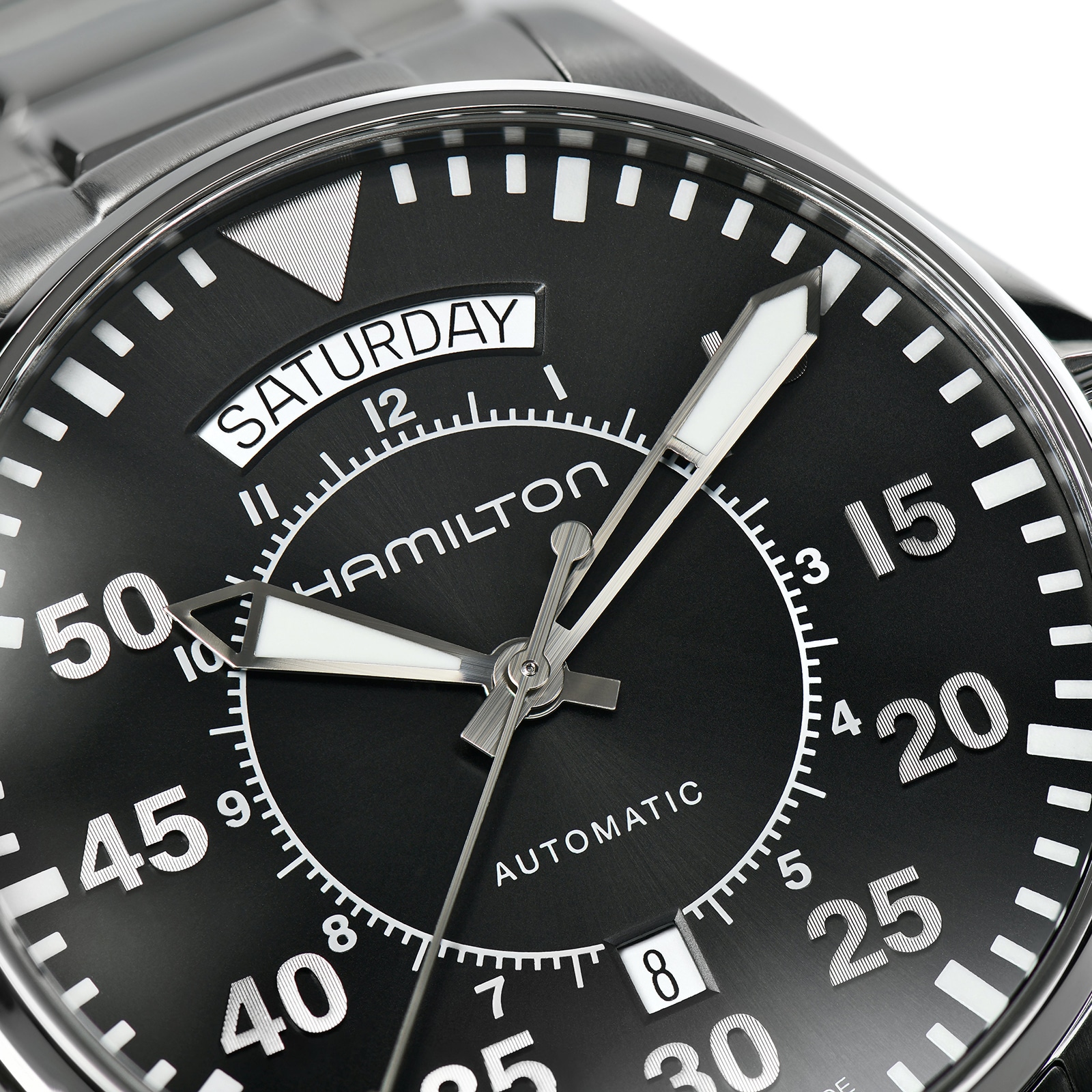 Hamilton Khaki Aviation H64615135 Automatic Watch - 42mm Black Dial | Stainless Steel - Image 4