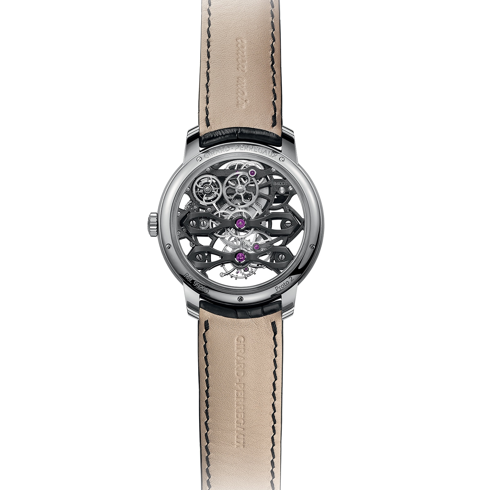 Girard-Perregaux Bridges Titanium Automatic Watch - 45mm Case - Alligator Strap - Image 3