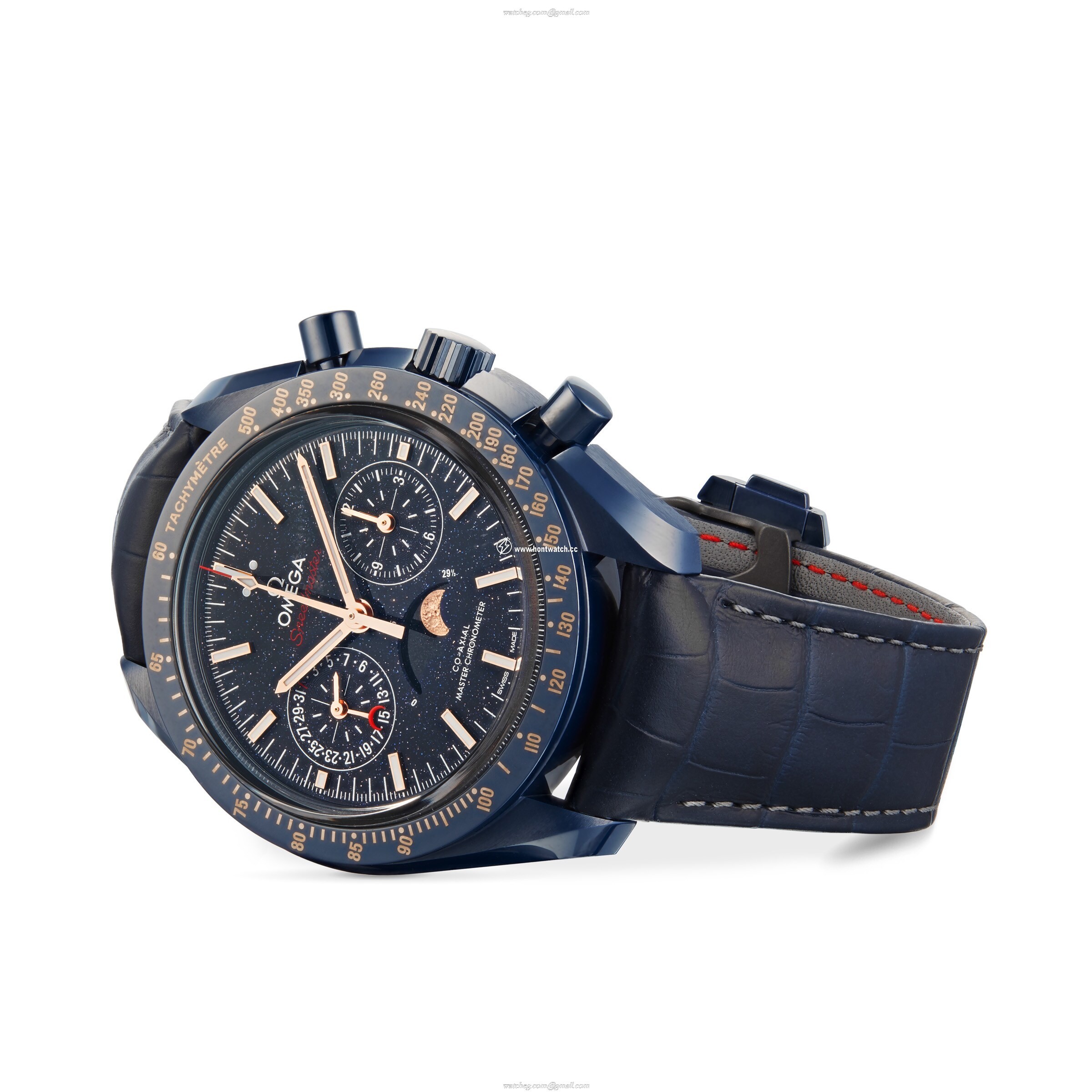 Omega Speedmaster Blue Ceramic Automatic Watch - 44mm Blue Dial | Replica - Image 2