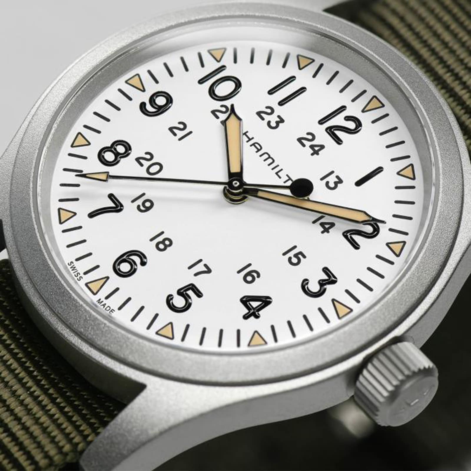 Hamilton Khaki Field H69439411 - 38mm White Dial Mechanical Watch - Stainless Steel - Image 4