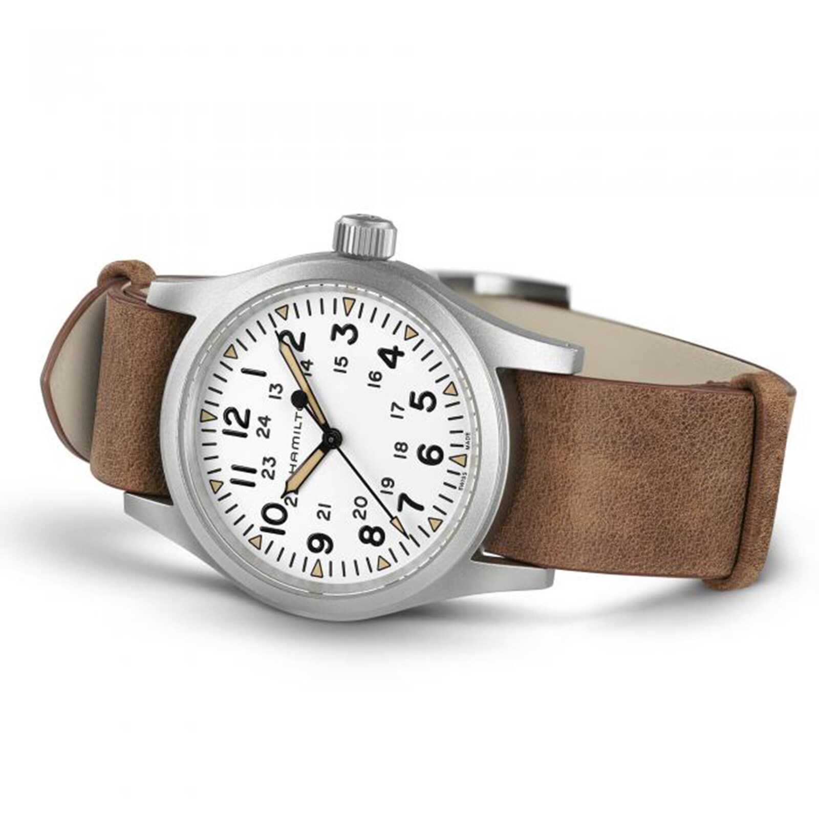 Hamilton Khaki Field H69439511 Mechanical Watch - 38mm Stainless Steel - White Dial - Image 3