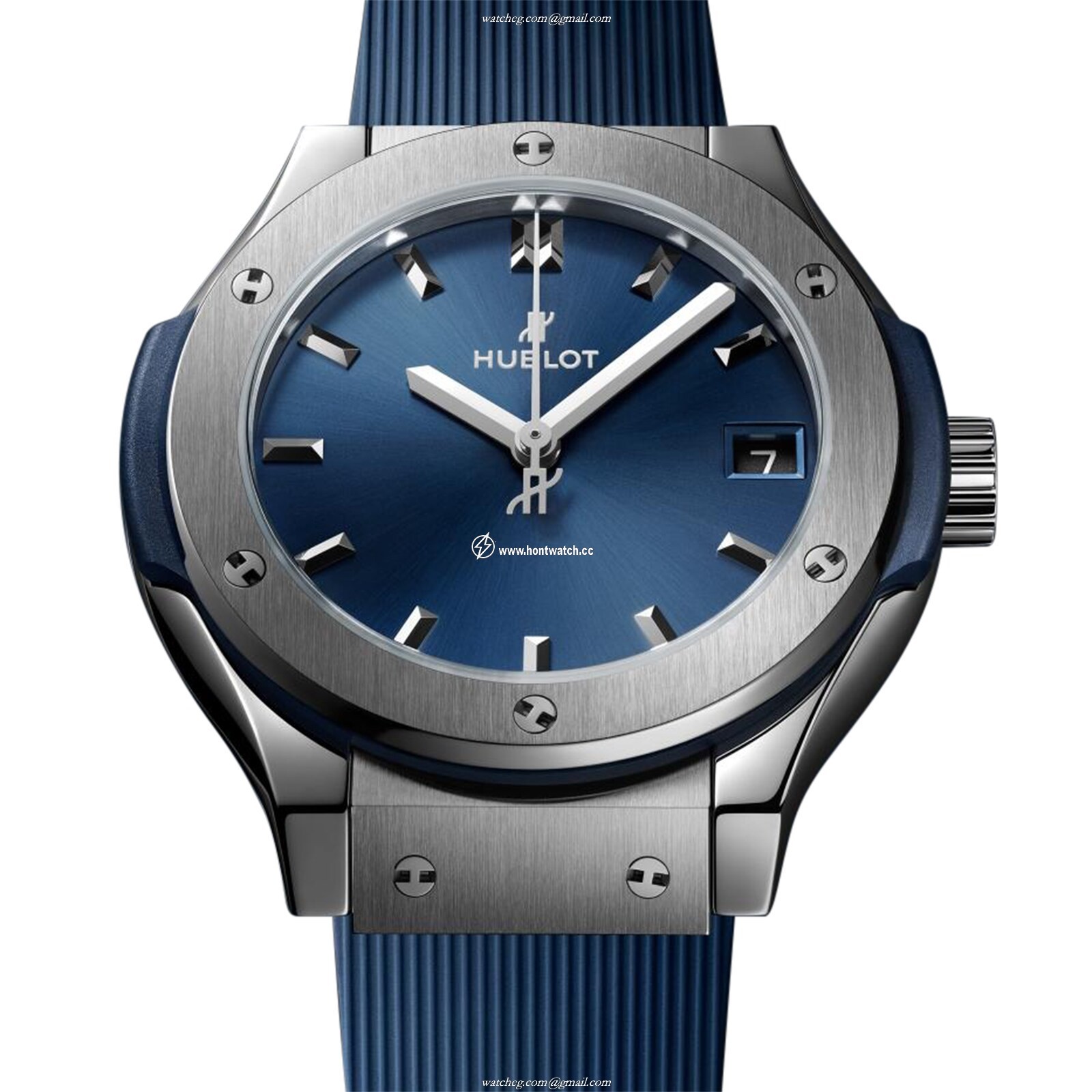 Hublot Titanium Automatic Blue Watch - 32mm Case | 50M Water Resistant - Image 2