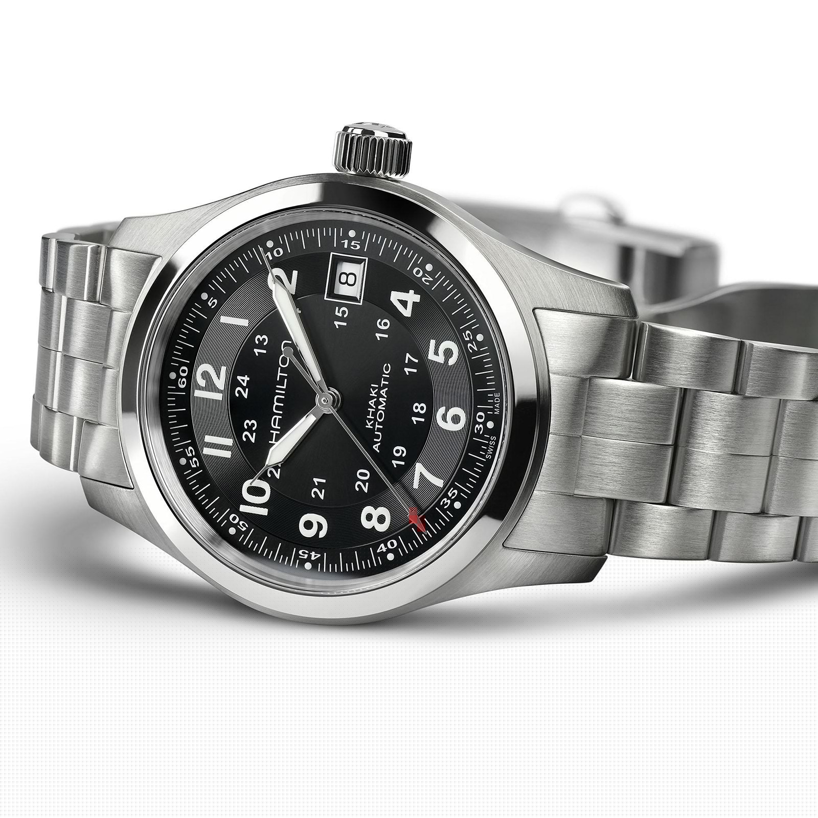 Hamilton Khaki Field H70455133 Automatic Black Dial - 38mm Stainless Steel - Image 3