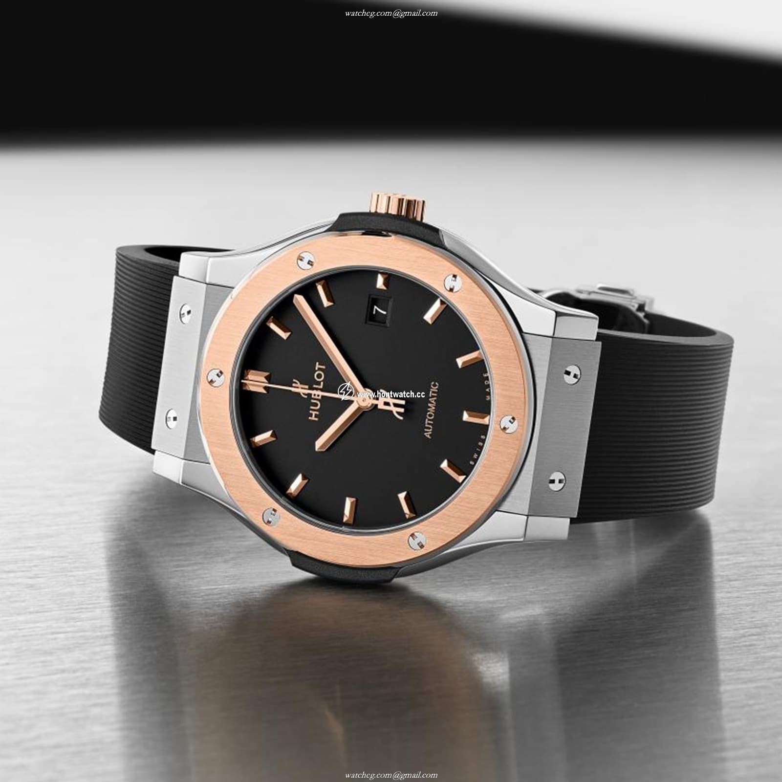 Hublot Titanium Automatic Black Watch - 42mm Case | 50M Water Resistant - Image 2
