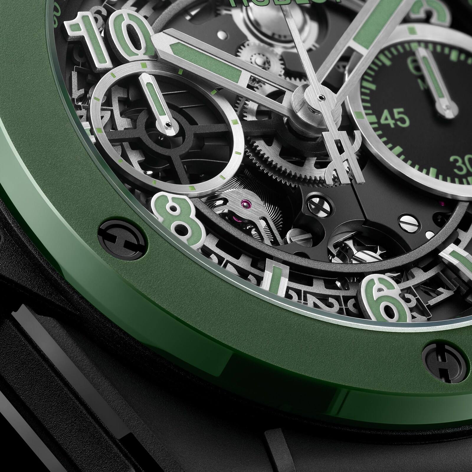 Hublot Big Bang 42mm Ceramic Automatic Black Watch - 100M Water Resistant - Image 3