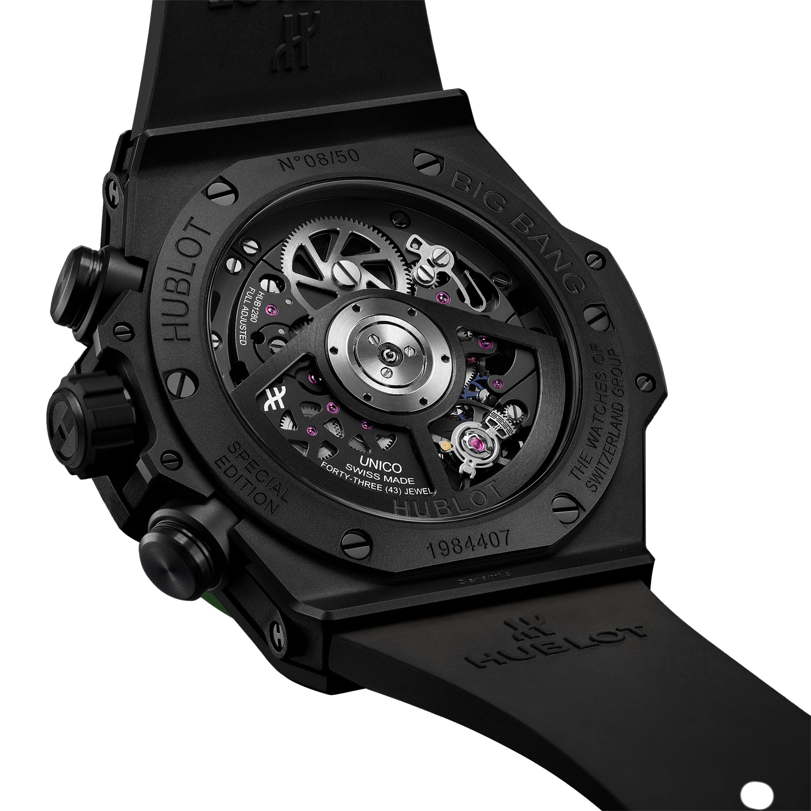 Hublot Big Bang 42mm Ceramic Automatic Black Watch - 100M Water Resistant - Image 4