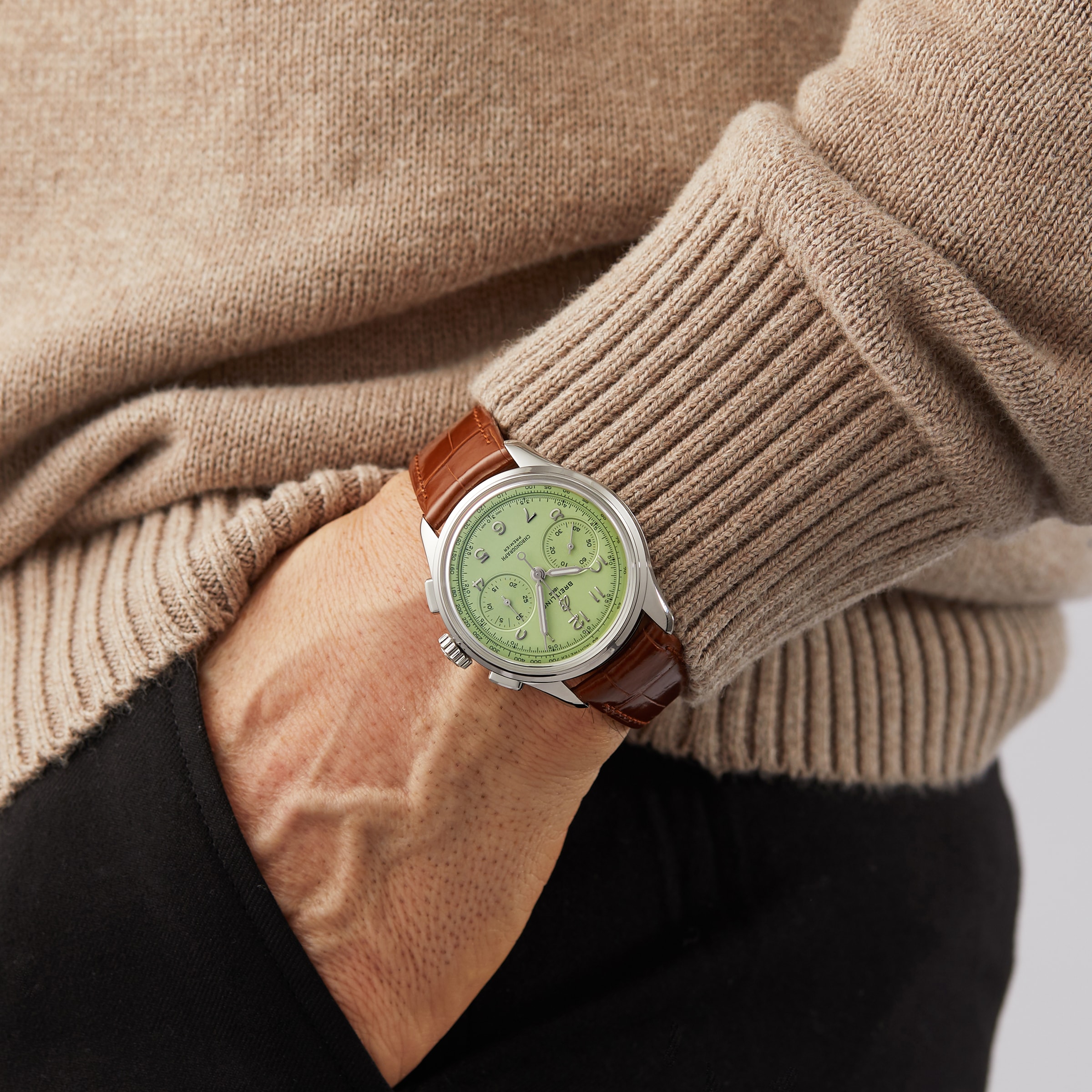 Breitling Premier AB0930D31L1P1 | 40mm Stainless Steel | Pistachio Dial - Image 3