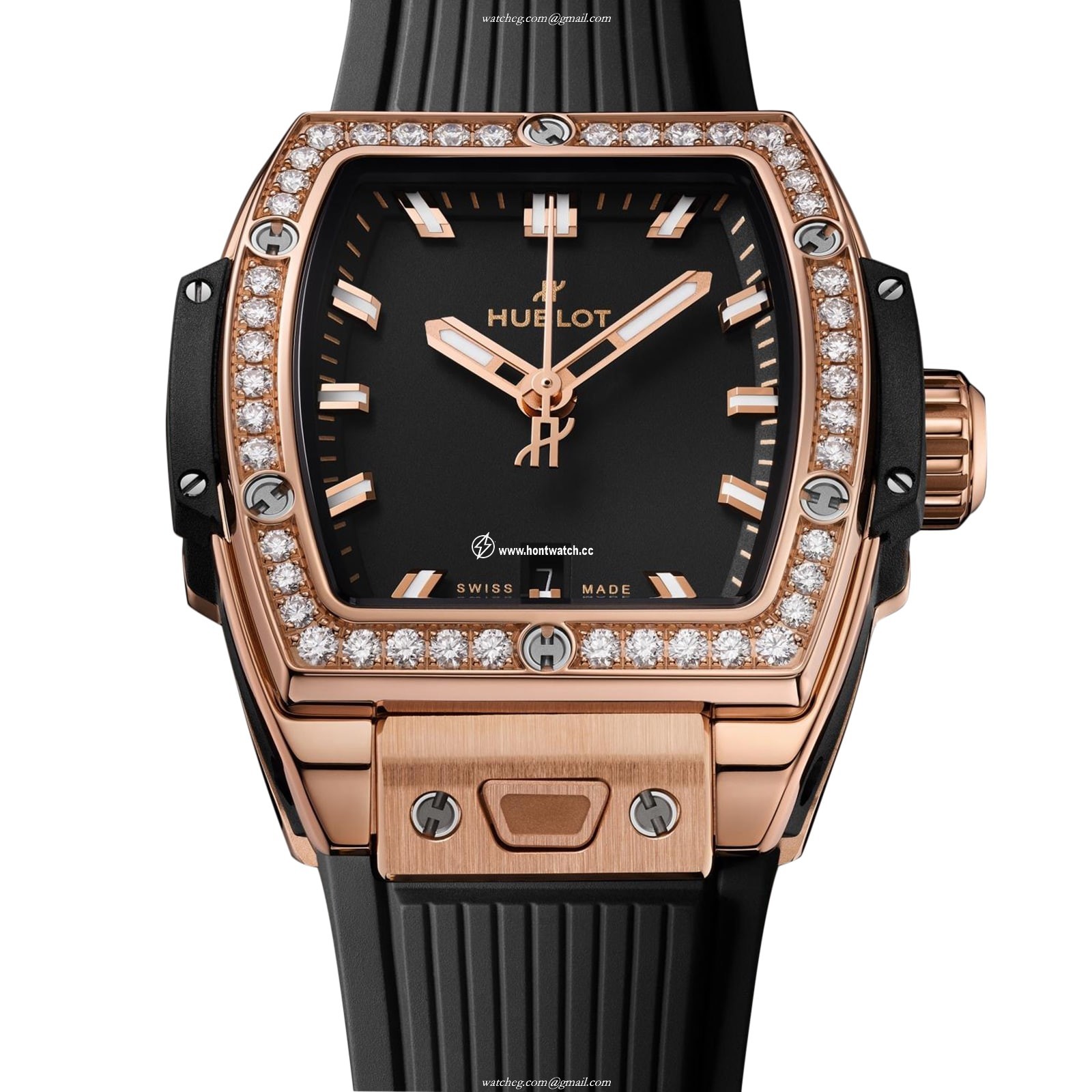 Hublot Spirit Of Big Bang 32mm 18ct Gold Automatic Black Replica Watch - Image 2