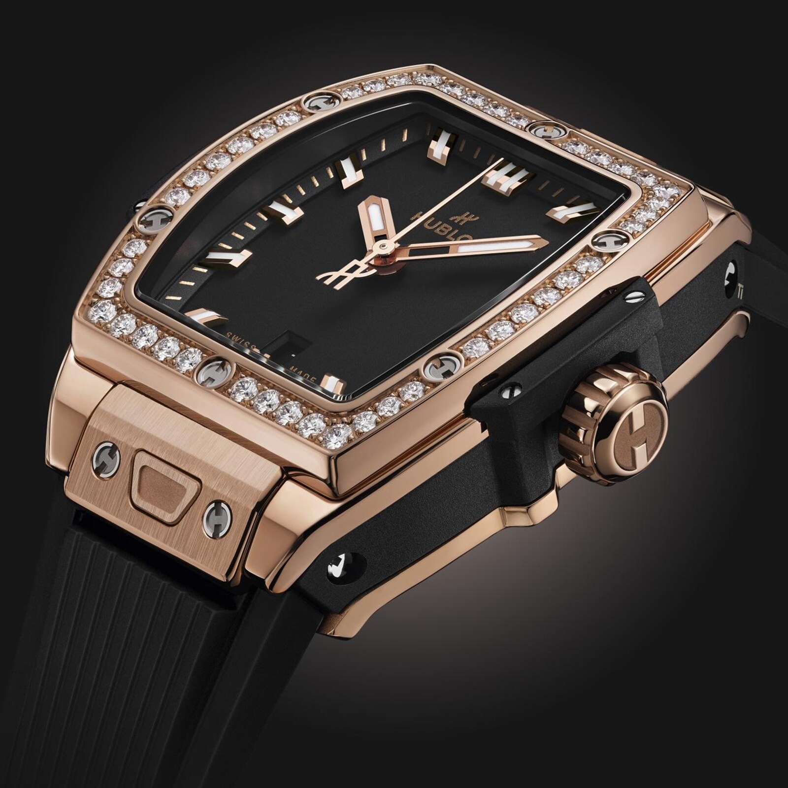 Hublot Spirit Of Big Bang 32mm 18ct Gold Automatic Black Replica Watch - Image 3