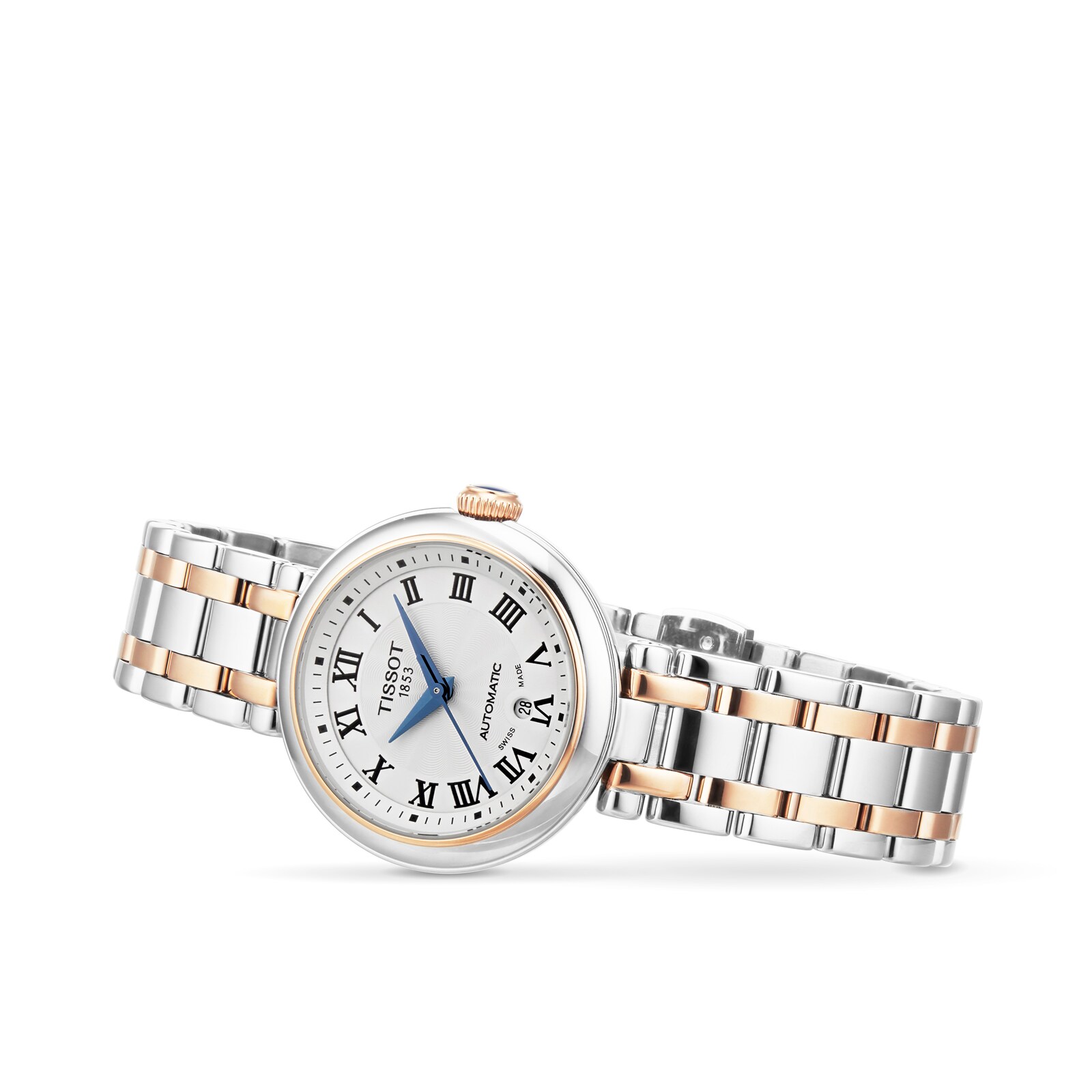 Tissot T-My Lady Automatic Watch - 29mm Silver Dial & Rose Gold Steel - Image 3
