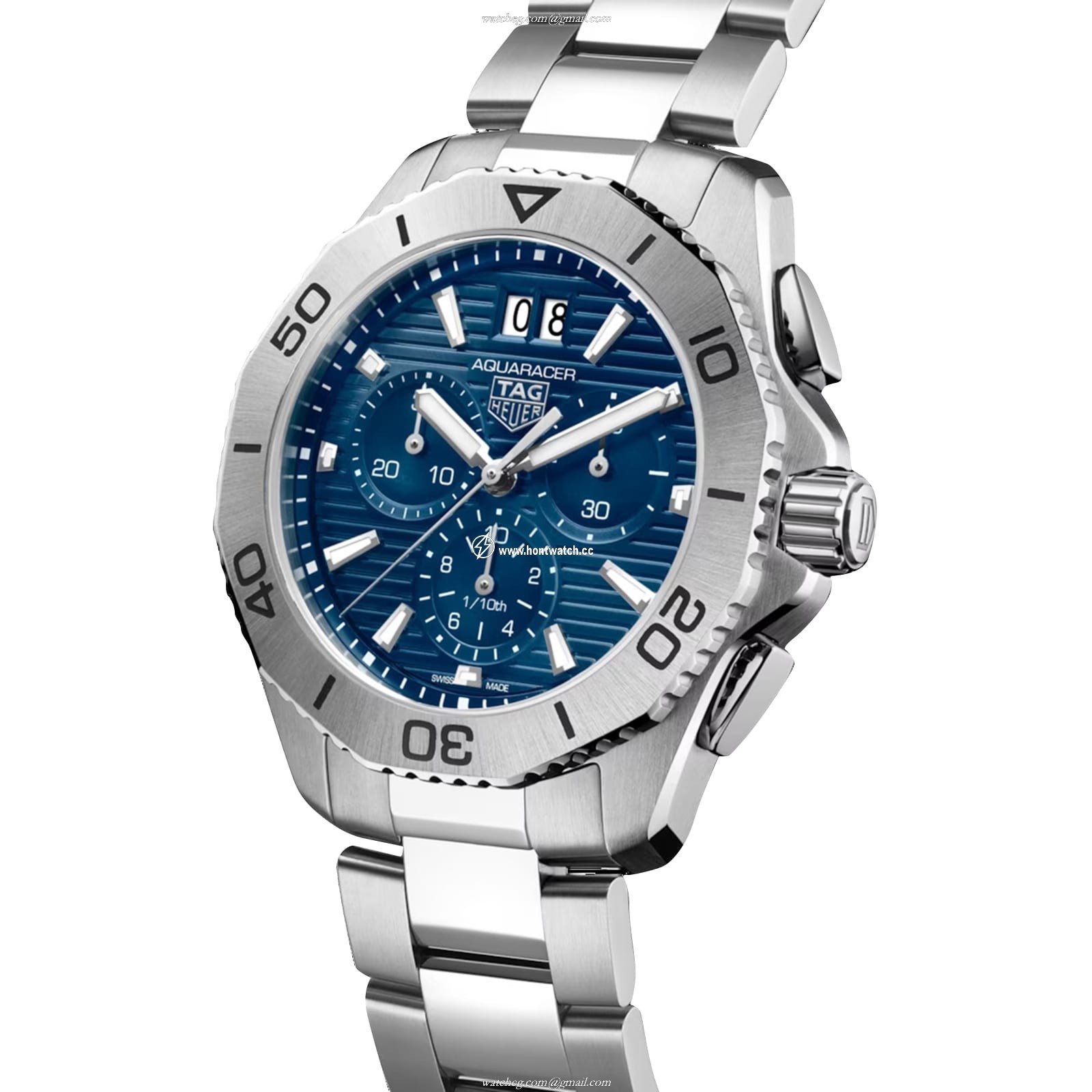 TAG Heuer Aquaracer CBP1113 Quartz Blue Dial 40mm Stainless Steel Watch - Image 2