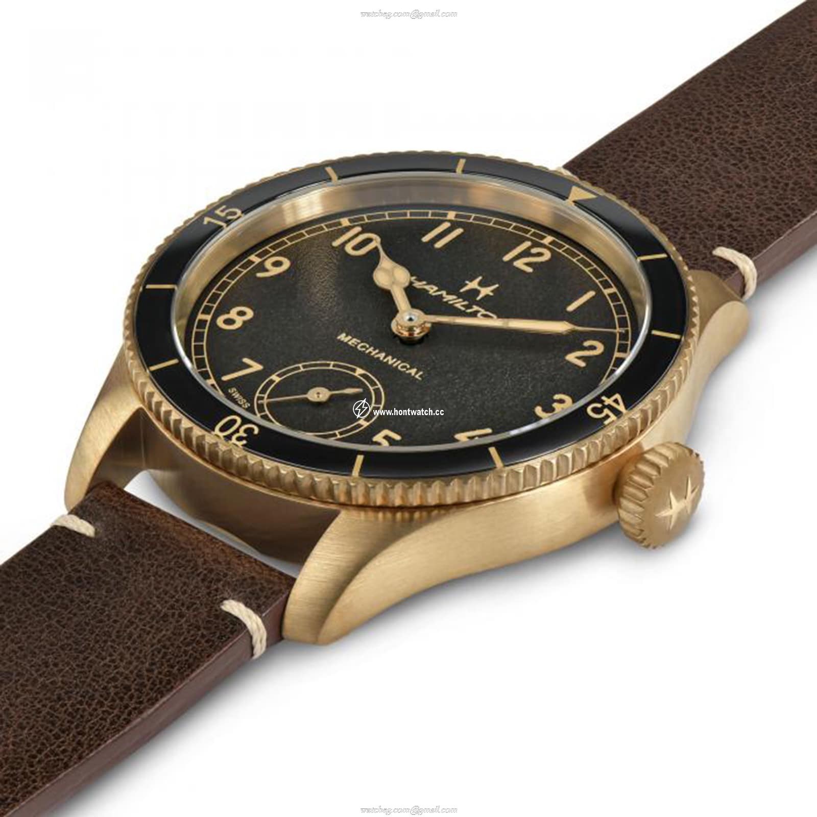 Hamilton Khaki Aviation H76709530 Bronze 43mm Mechanical Black Replica Watch - Image 2