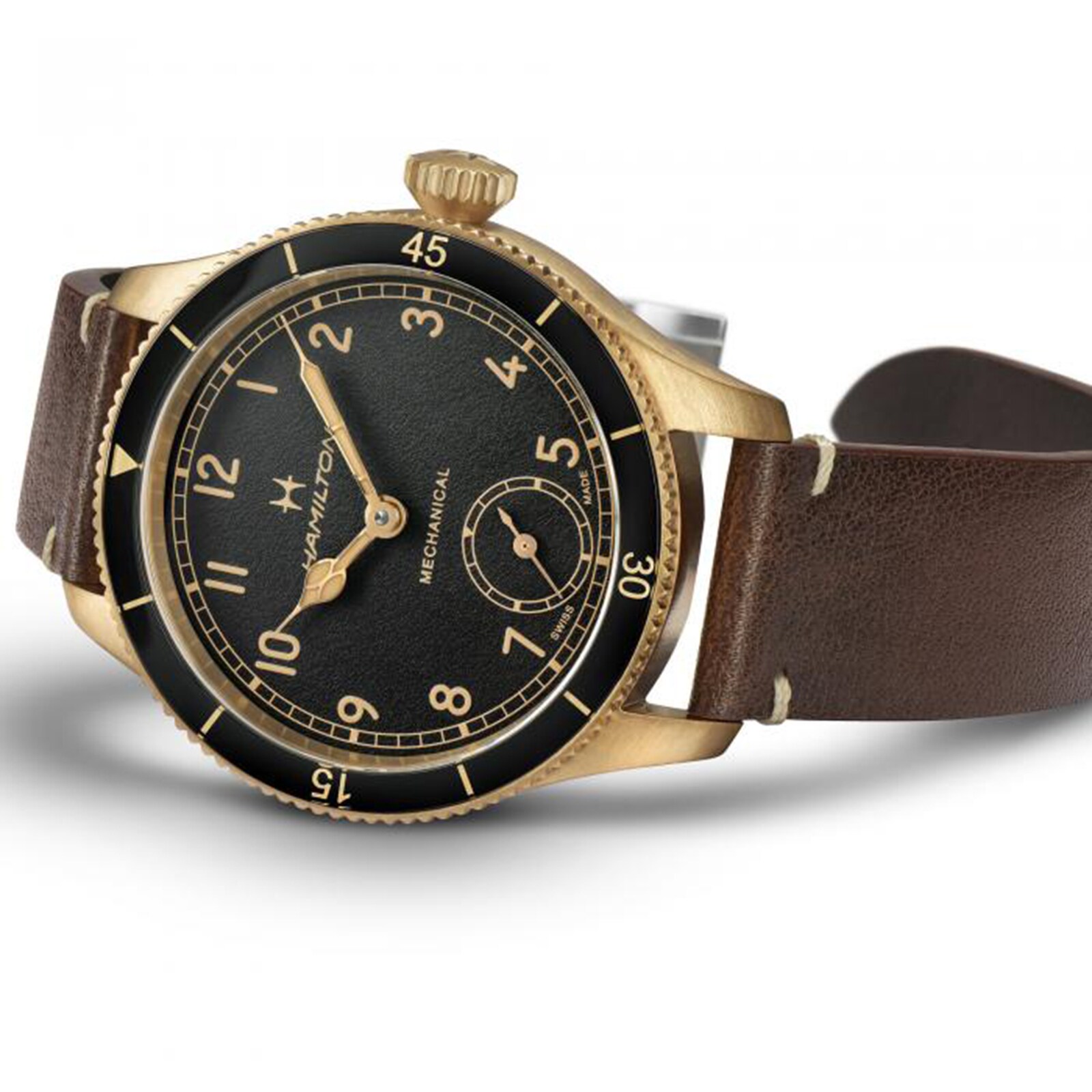 Hamilton Khaki Aviation H76709530 Bronze 43mm Mechanical Black Replica Watch - Image 3