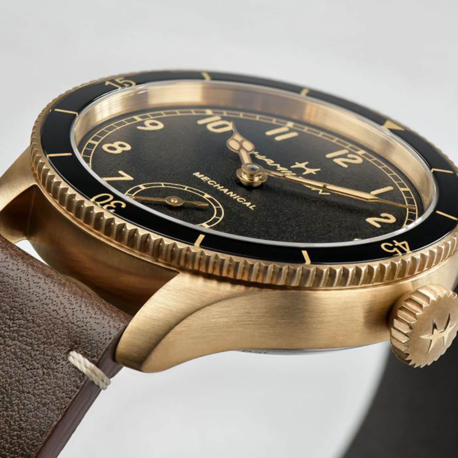 Hamilton Khaki Aviation H76709530 Bronze 43mm Mechanical Black Replica Watch - Image 4