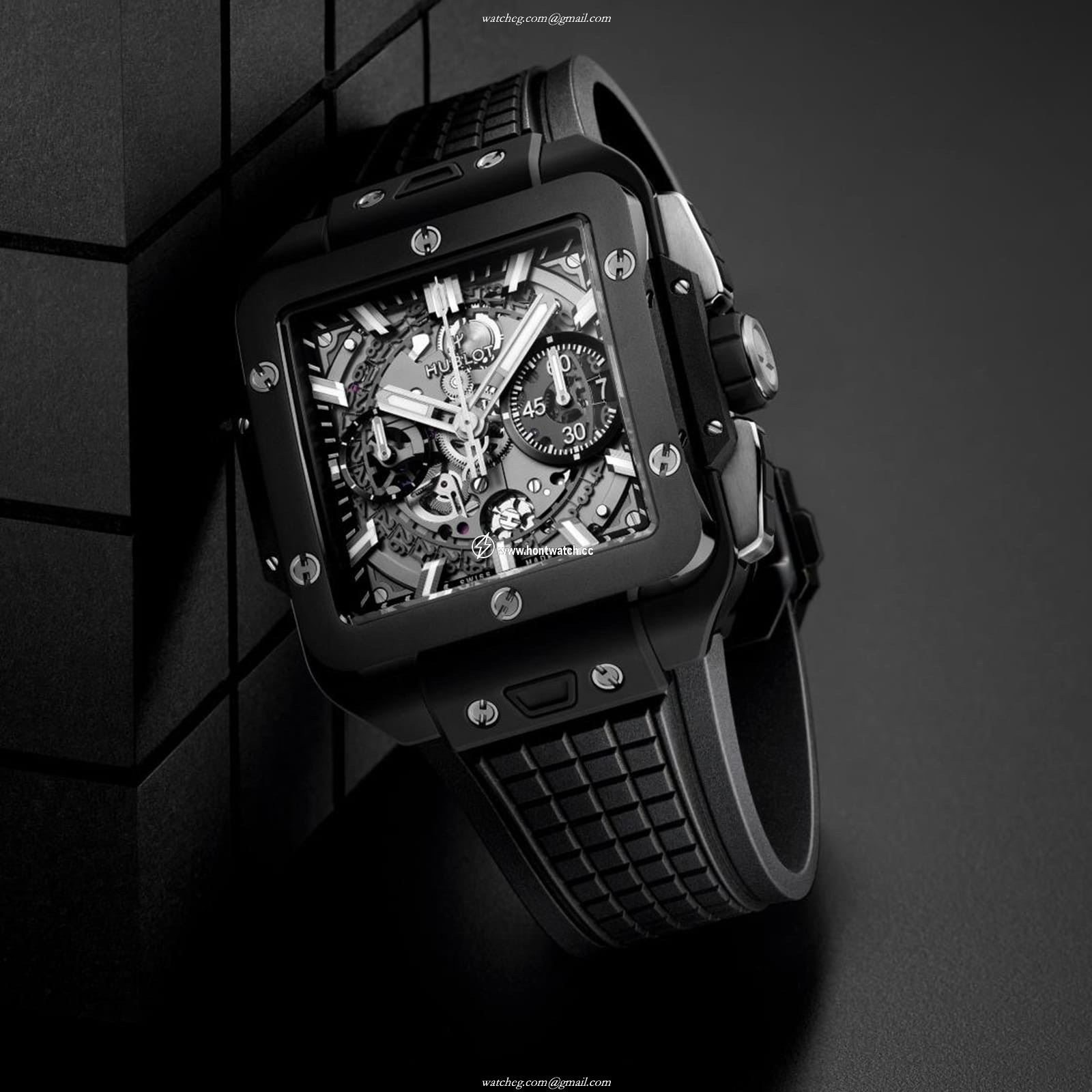 Hublot Square Bang 821.CI.0170.RX - 42mm Ceramic Automatic Skeleton Watch - Image 2