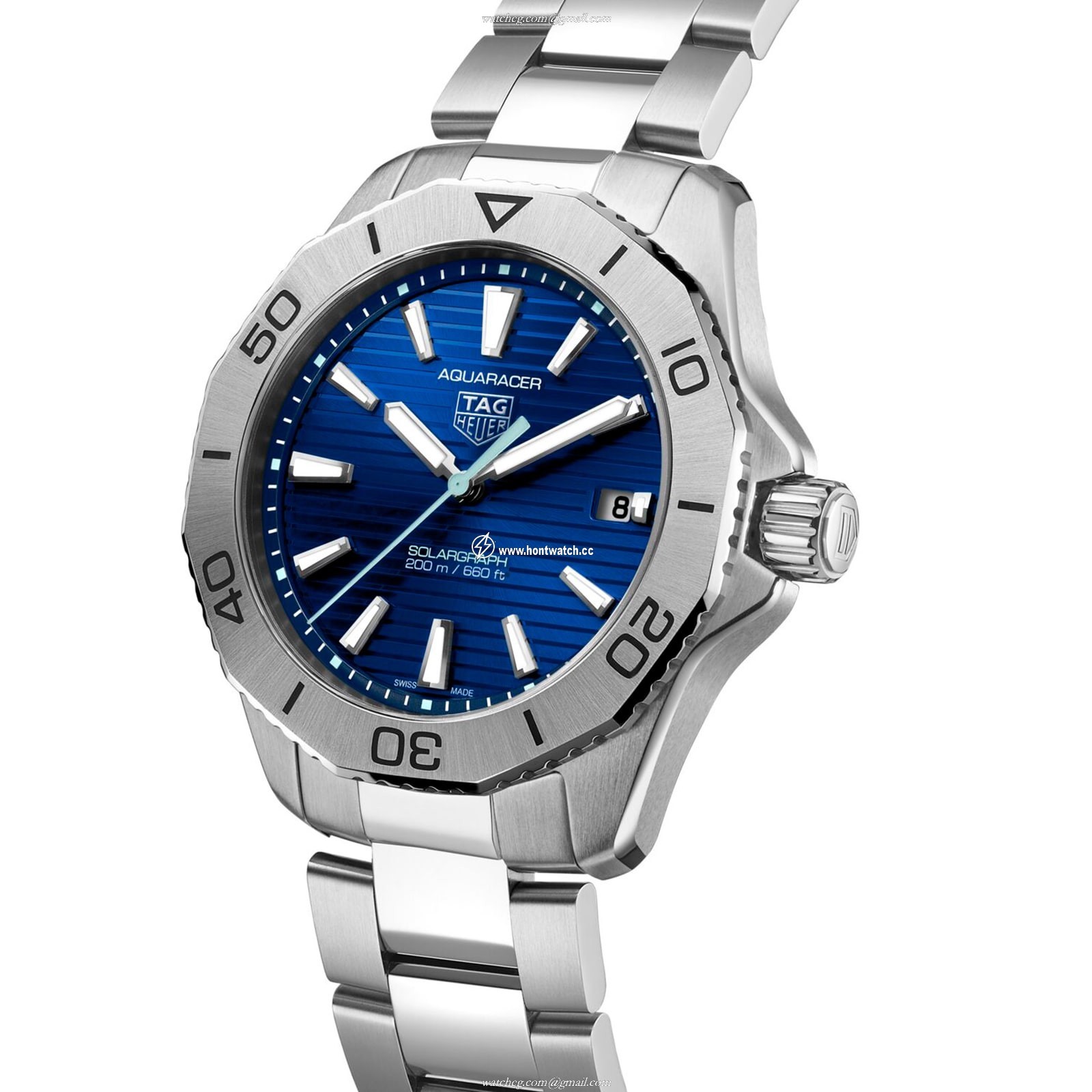 TAG Heuer Aquaracer Solar Blue Watch - 40mm Stainless Steel | 200M Water Resistant - Image 2