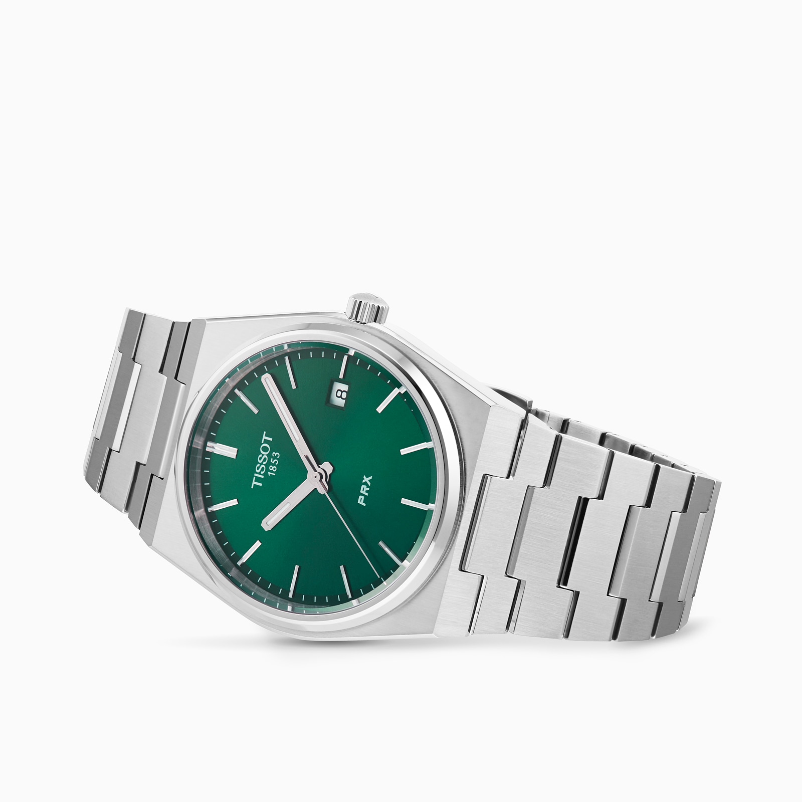 Tissot T-Classic PRX 40mm Green Dial Quartz Watch - Stainless Steel - Image 4