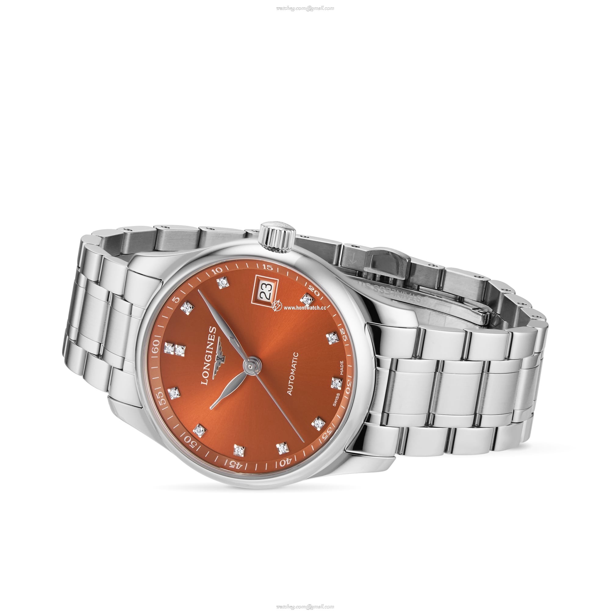Longines Master Collection L23574086 | 34mm Automatic Orange Dial | Stainless Steel - Image 2
