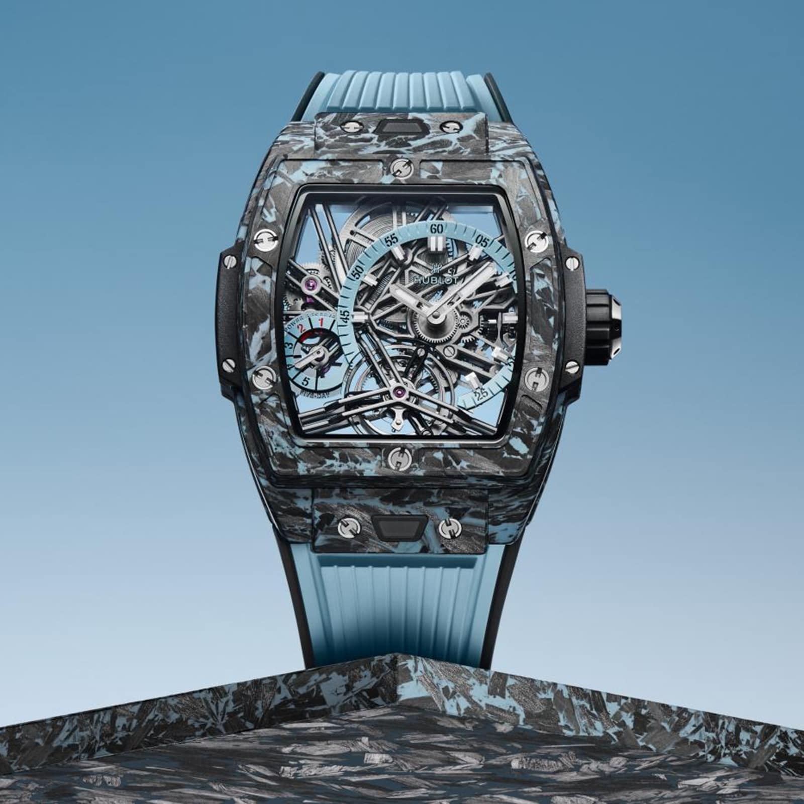Hublot Spirit Of Big Bang 42mm Carbon Fibre Automatic Skeleton Watch - Image 3