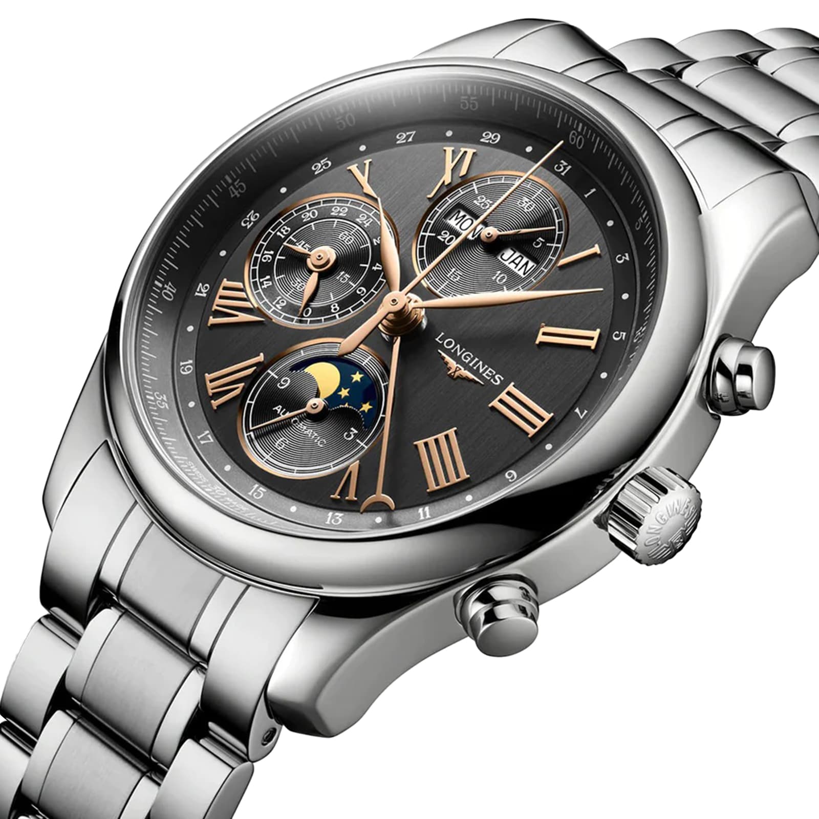 Longines Master Collection L27734616 Automatic Grey Watch - 42mm Stainless Steel - Image 4