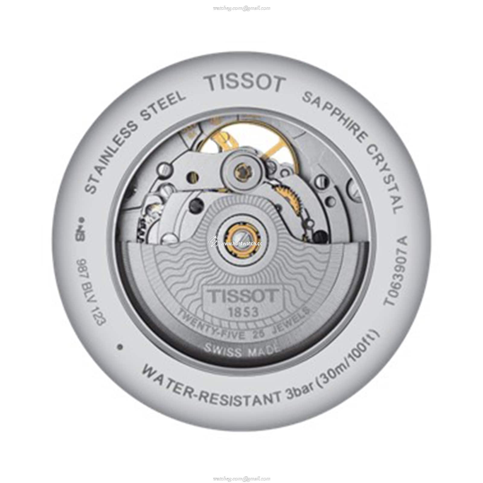 Tissot T-Classic Automatic Silver Watch - 40mm Stainless Steel & Gold - Image 2