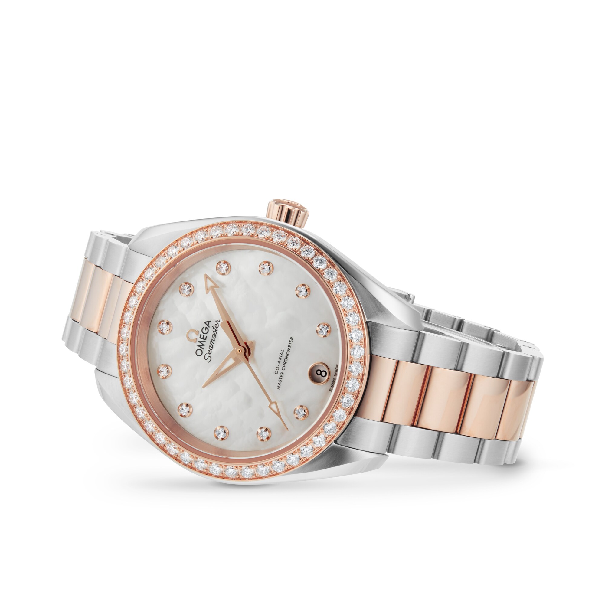 Omega Seamaster Aqua Terra 34mm | Automatic Diamond Dial | Stainless Steel & Rose Gold - Image 3