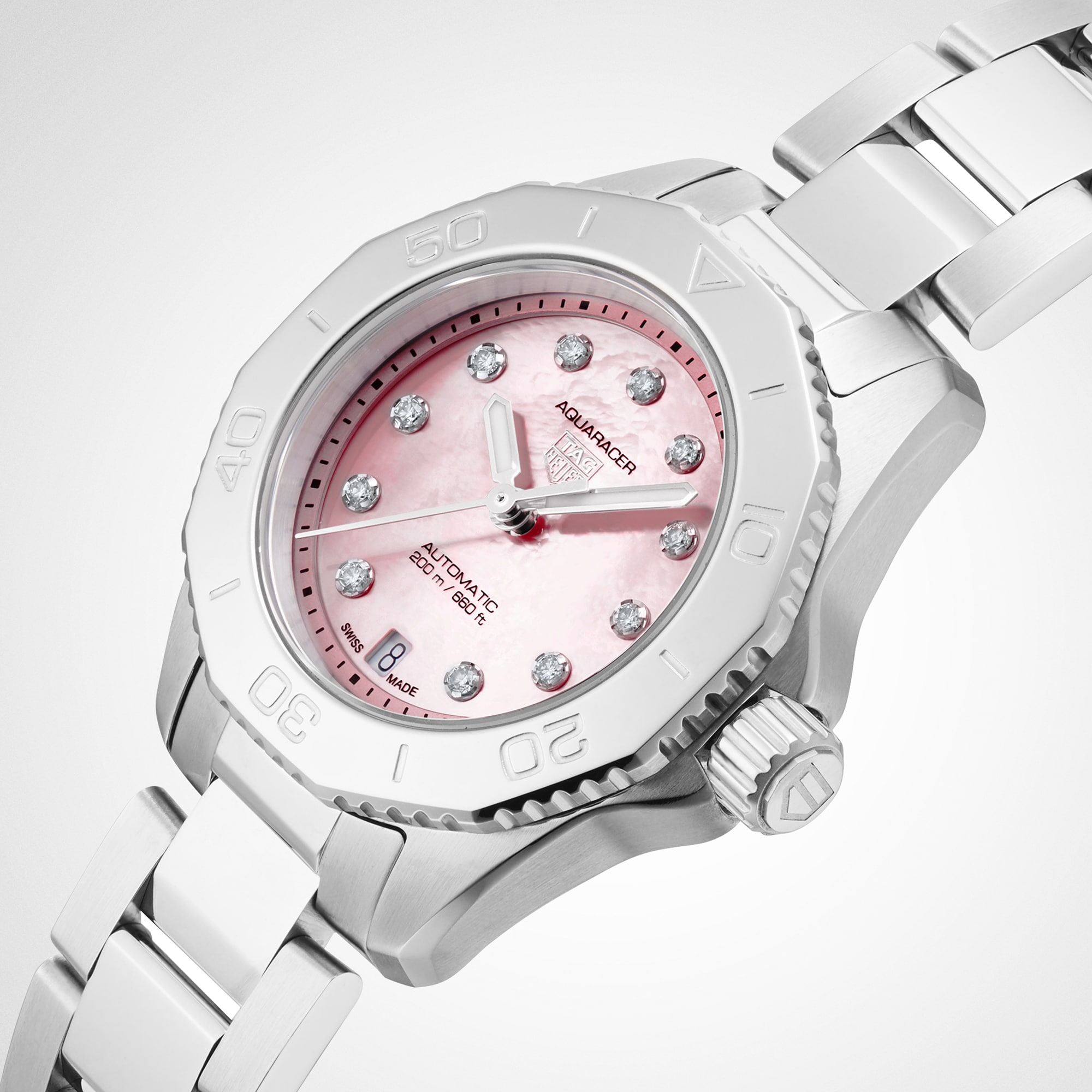 TAG Heuer Aquaracer WBP2416.BA0622 | 30mm Pink Dial | Automatic Watch - Image 3