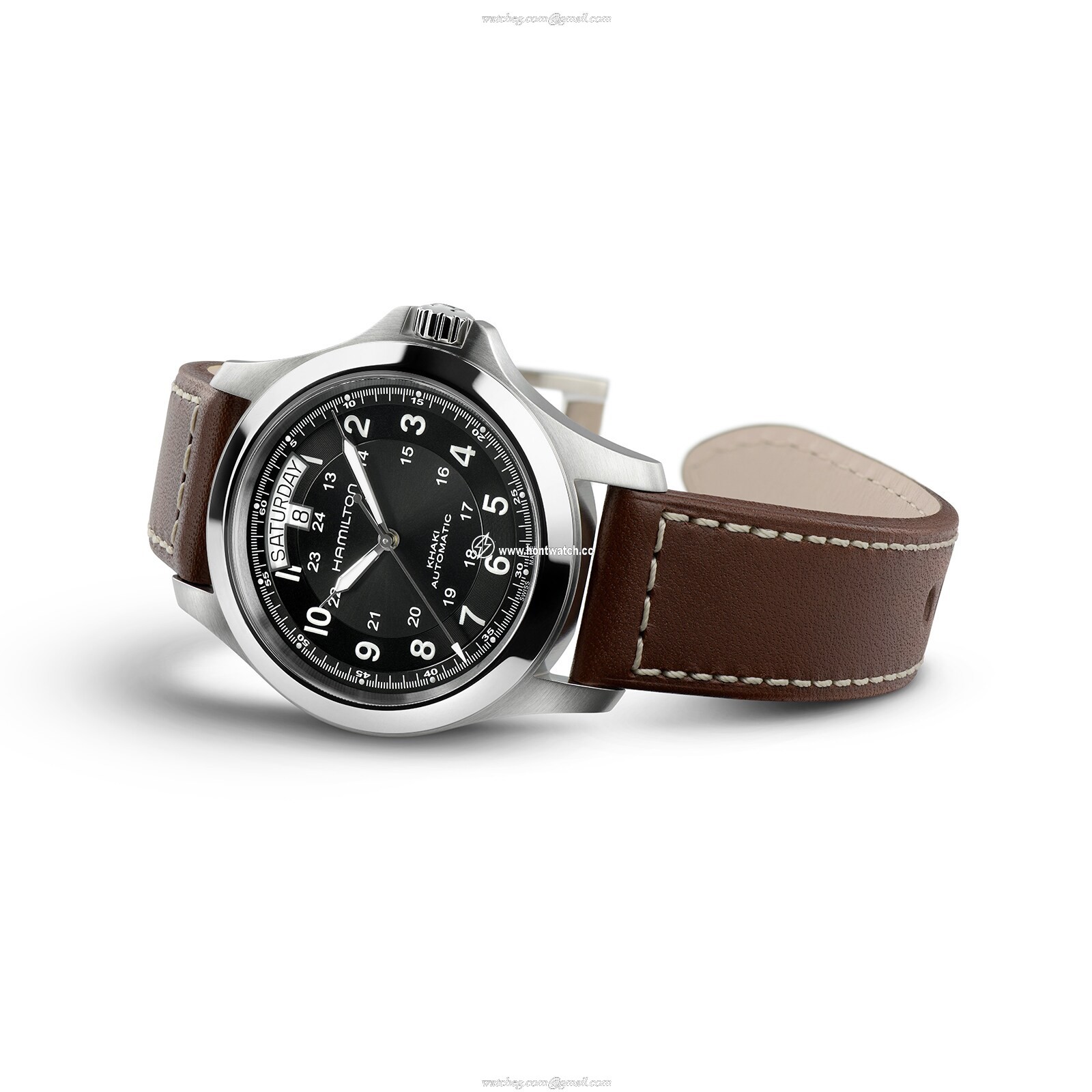 Hamilton Khaki Field H64455533 Automatic Watch - 40mm Black Dial - Stainless Steel - Image 2