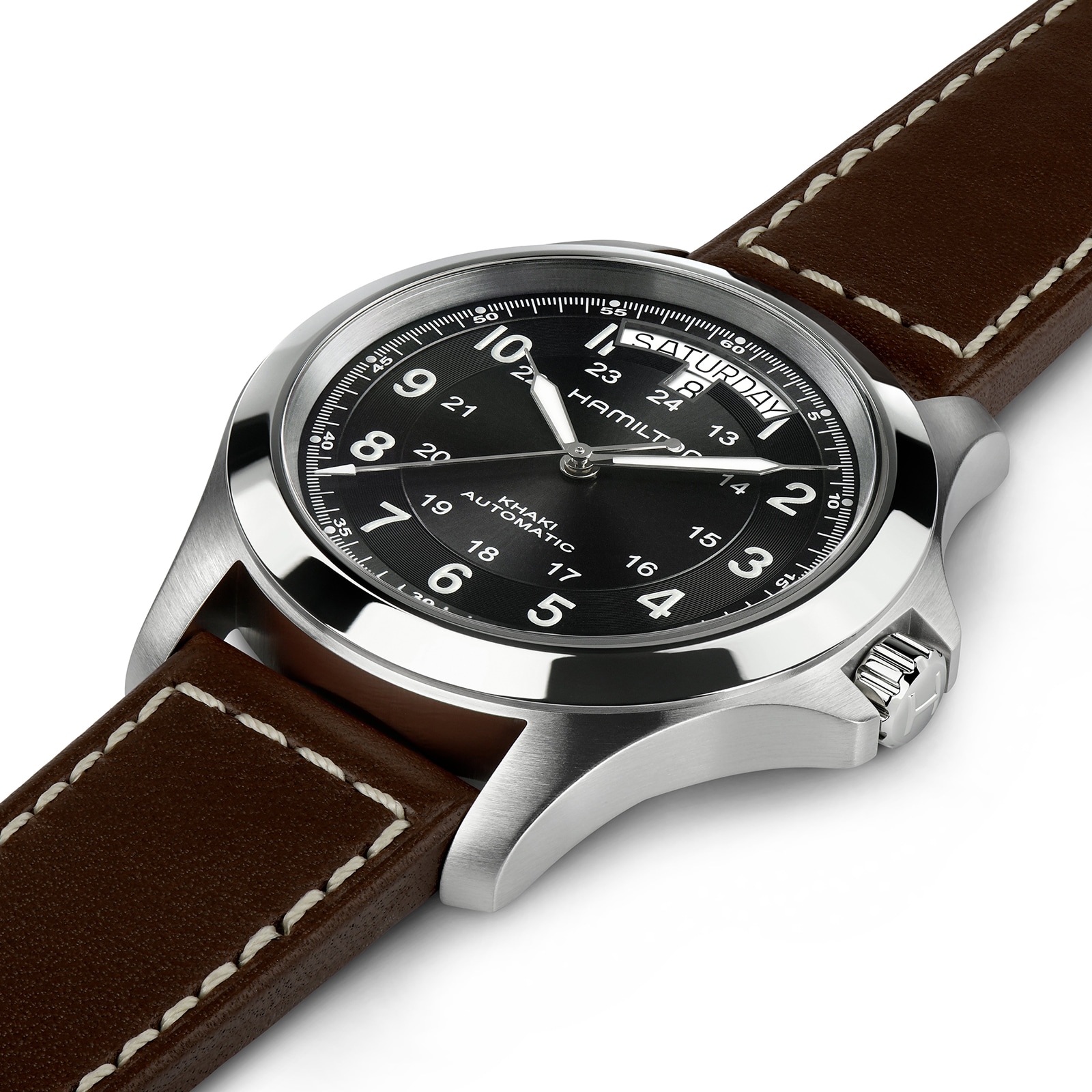 Hamilton Khaki Field H64455533 Automatic Watch - 40mm Black Dial - Stainless Steel - Image 4