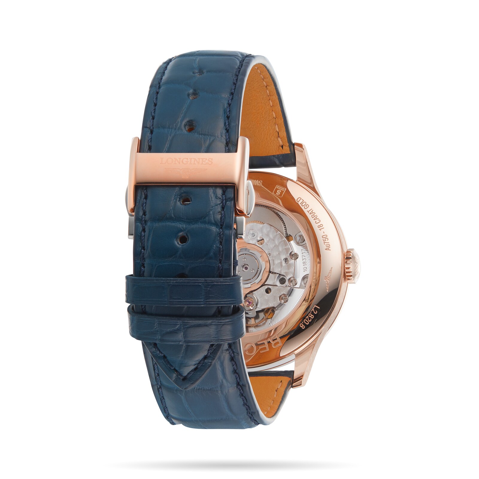 Longines Record L28208922 | 18ct Rose Gold Automatic Blue Watch - Image 3