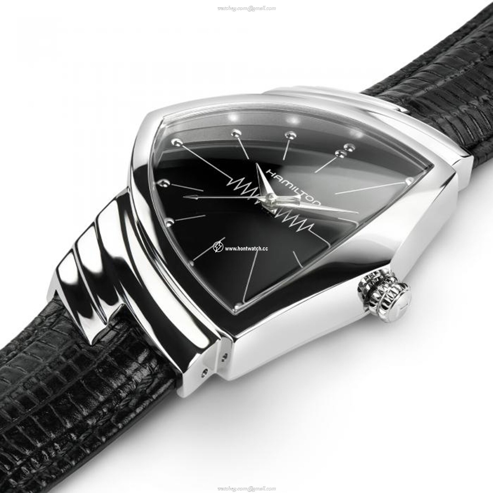 Hamilton Ventura H24411732 | Black Dial Stainless Steel Quartz Watch - Image 2
