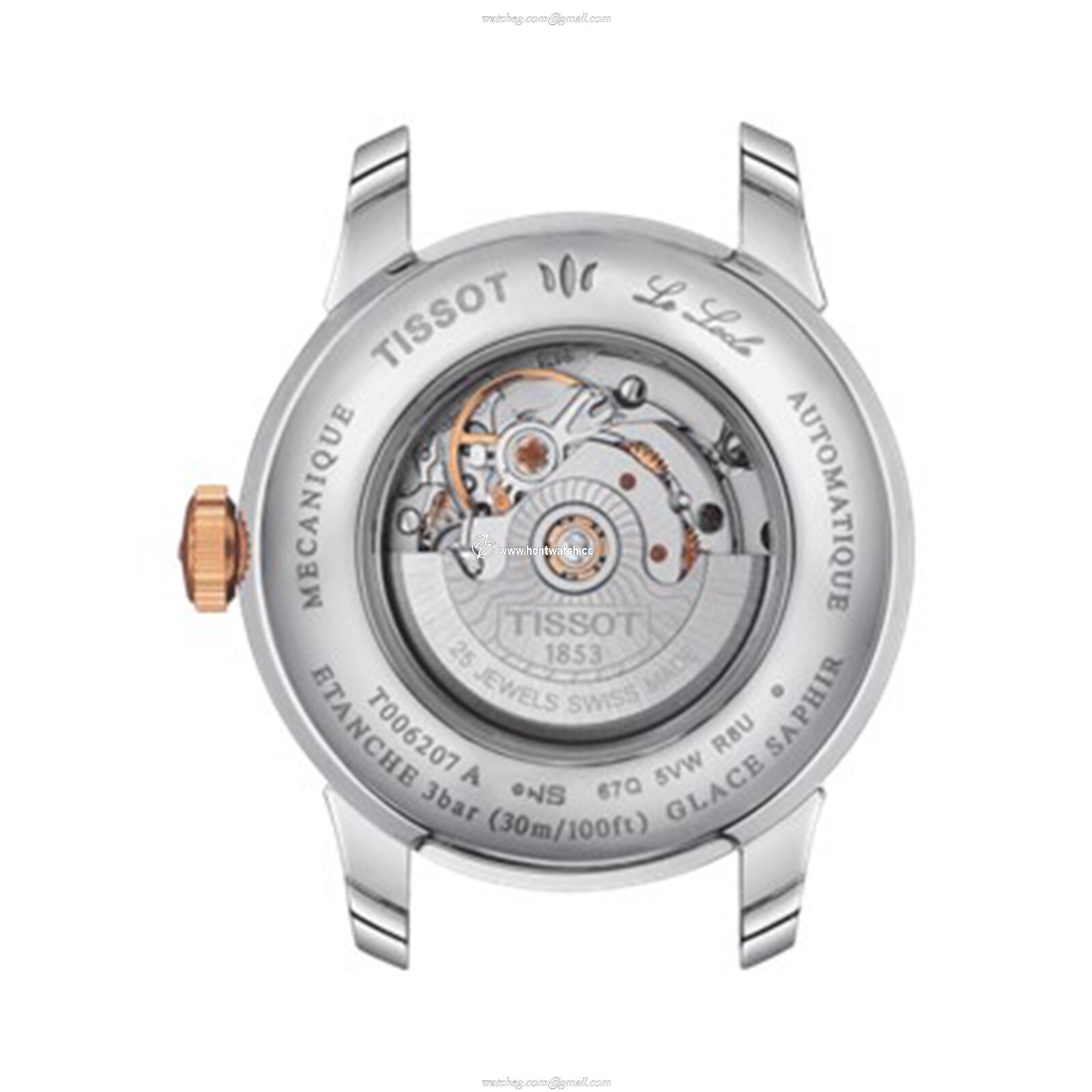 Tissot T-Classic Automatic Watch - Silver Dial - 29mm Stainless Steel & Rose Gold - Image 2