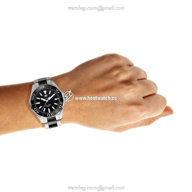 TAG Heuer Aquaracer Quartz Watch - 35mm Stainless Steel & Black Dial - Image 2