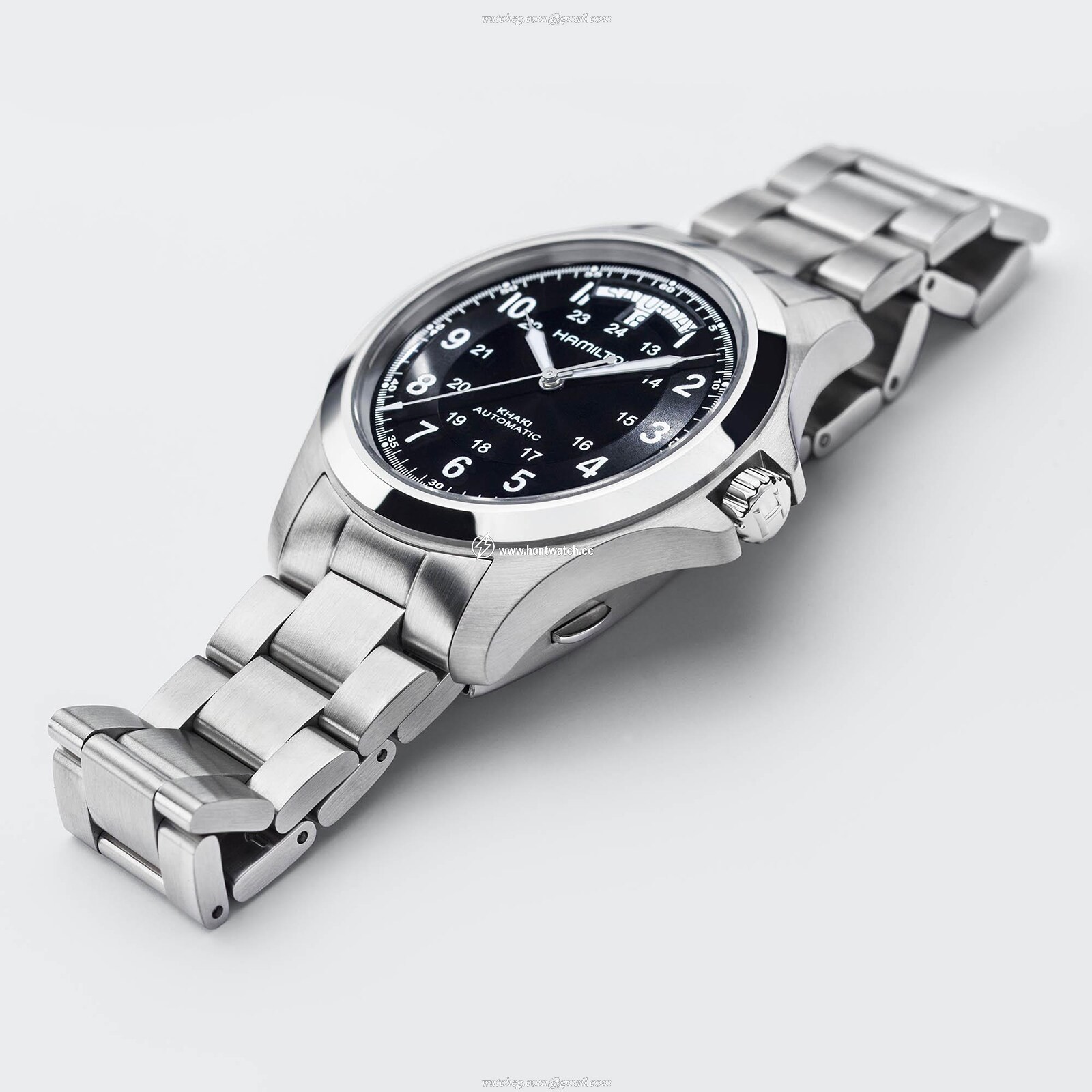 Hamilton Khaki Field H64455133 Automatic Watch - 40mm Black Dial - Stainless Steel - Image 2